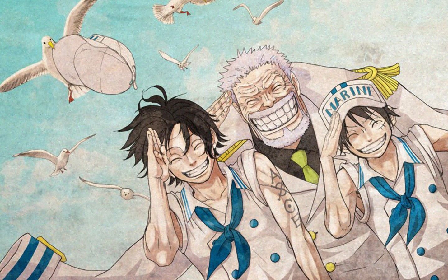One Piece anime wallpaper #anime Monkey D. Luffy One Piece #marines Portgas D. Ace #seagulls Monkey D. Garp P. One piece anime, Ace and luffy, One piece ace