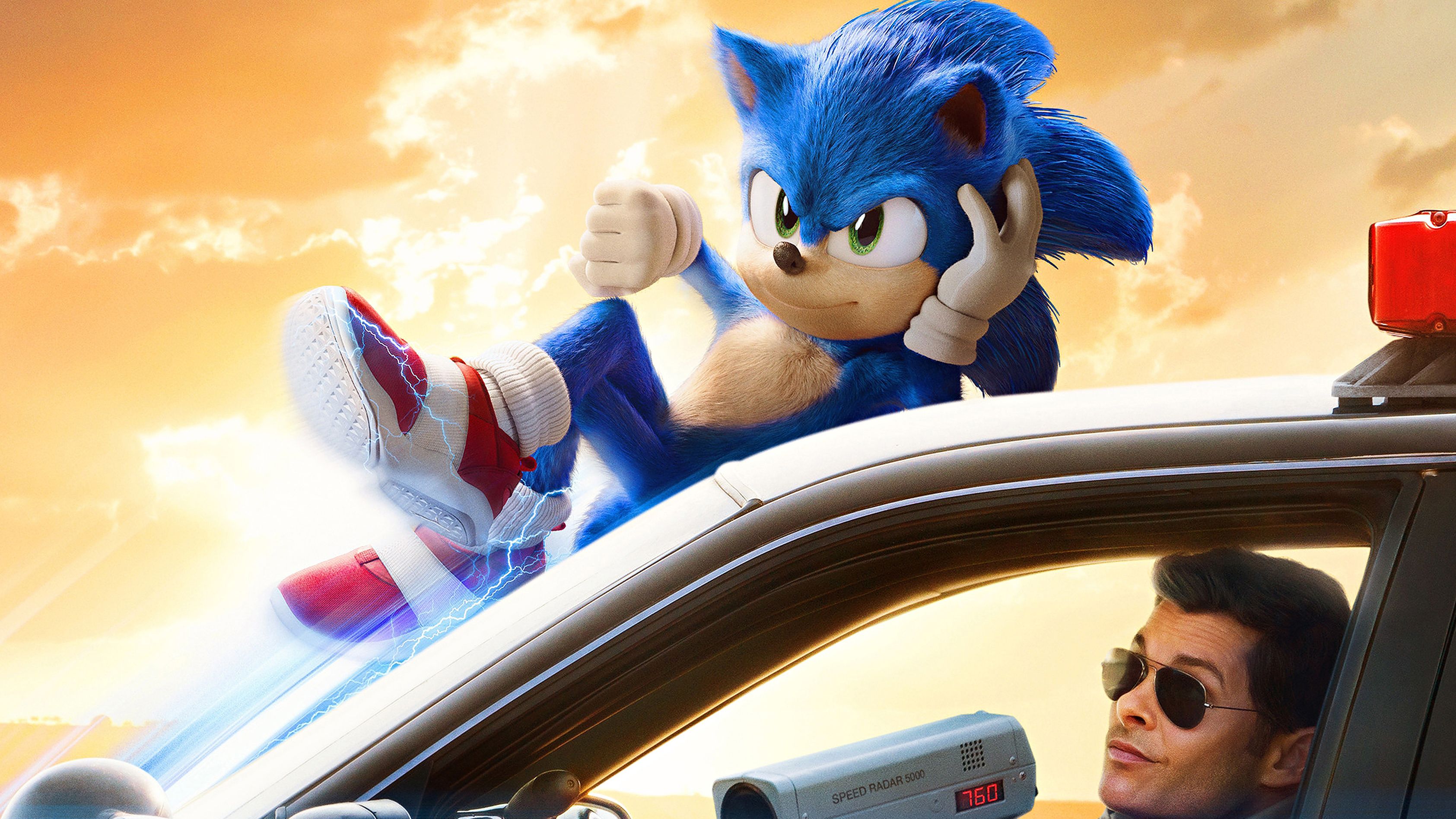 Sonic The Hedgehog Movie Banner, Download Wallpaper