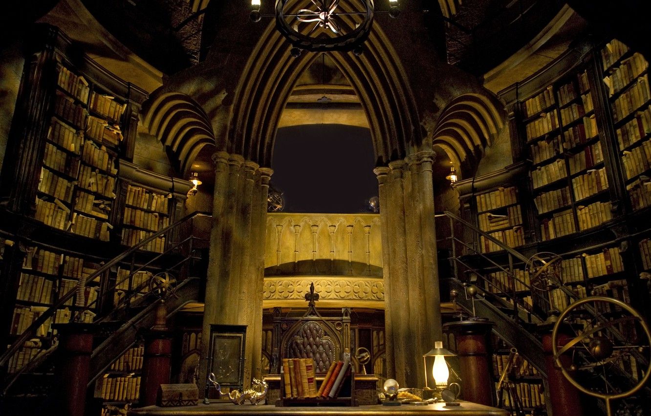 Wallpaper hogwarts, library, castle inside image for desktop, section интерьер