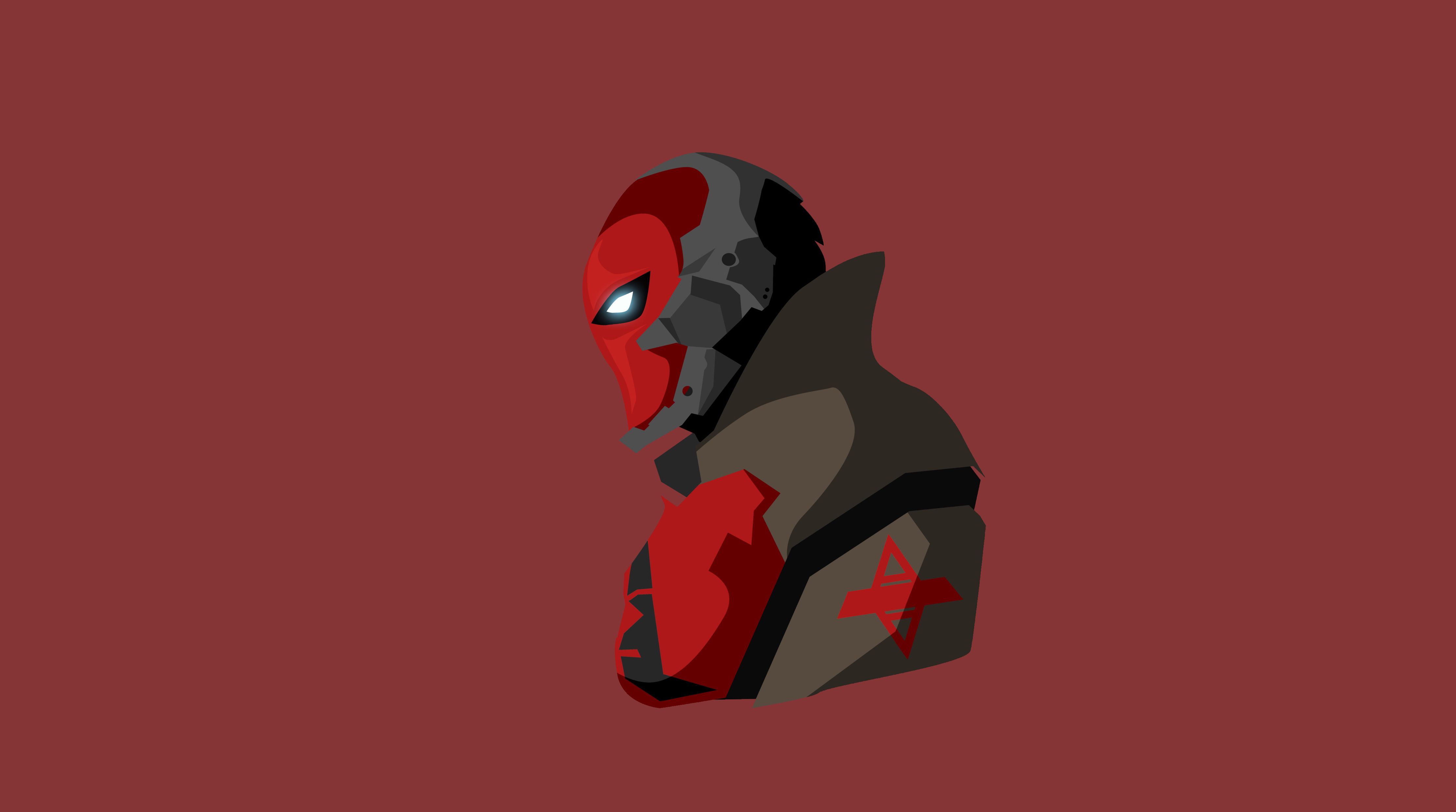 Red Hood Minimalism, HD Superheroes, 4k Wallpaper, Image, Background, Photo and Picture