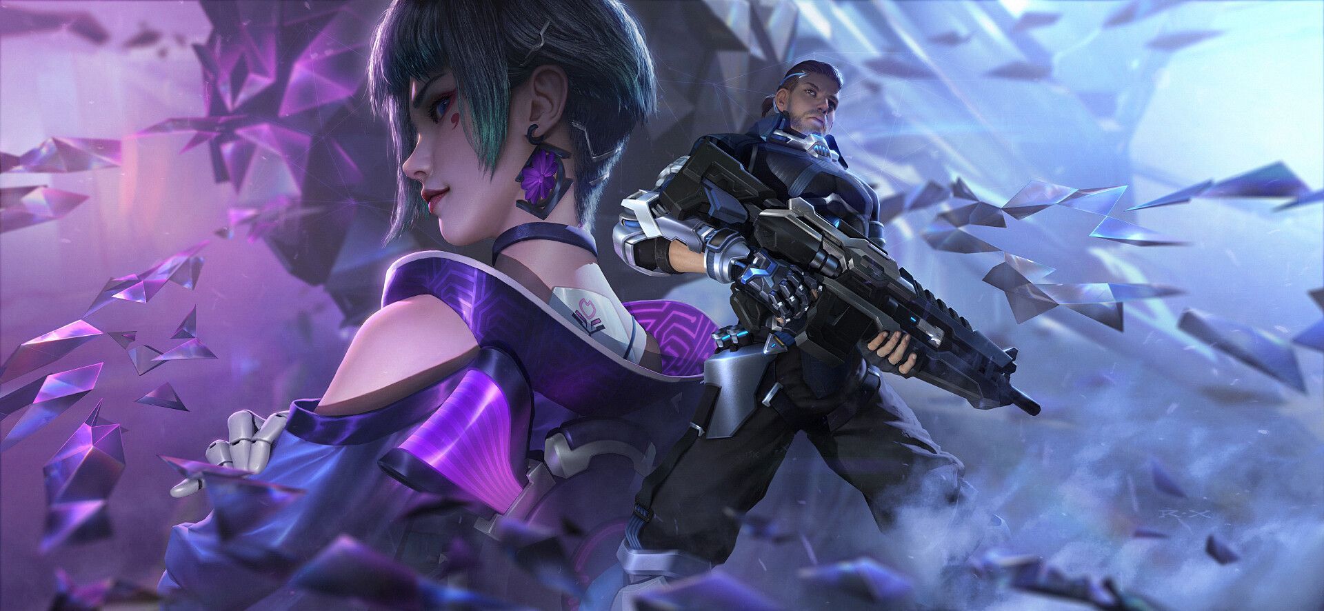 Cyber Hunter game illustration, R X. Hunter games, Game illustration, Cyber