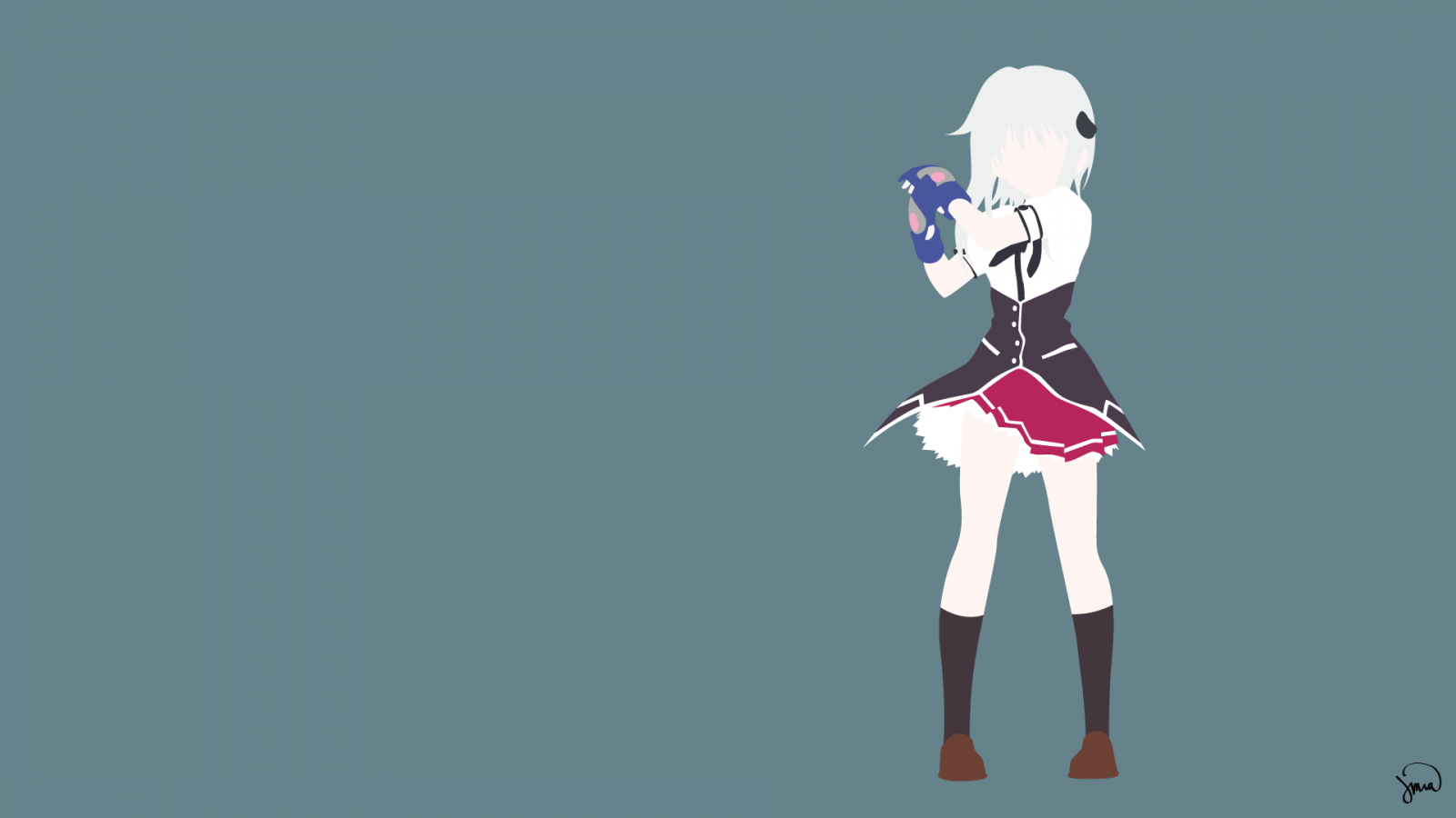 illustration, anime, minimalism, cartoon, Highschool DxD, High School DxD, Toujou Koneko. Mocah.org HD Desktop Wallpaper