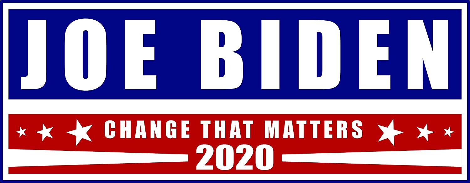 Joe Biden Democrat Democratic 2020 US President Candidate Bumper Sticker Wall Decal For Car Windows Cars Windows that Matters United States Presidential Candidates Political Size 3x10 inch: Home