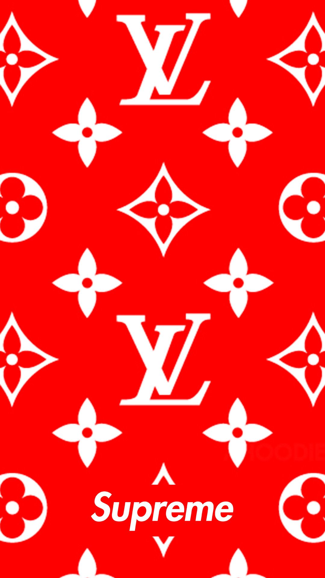 Download Louis Vuitton Red Led Logo Wallpaper