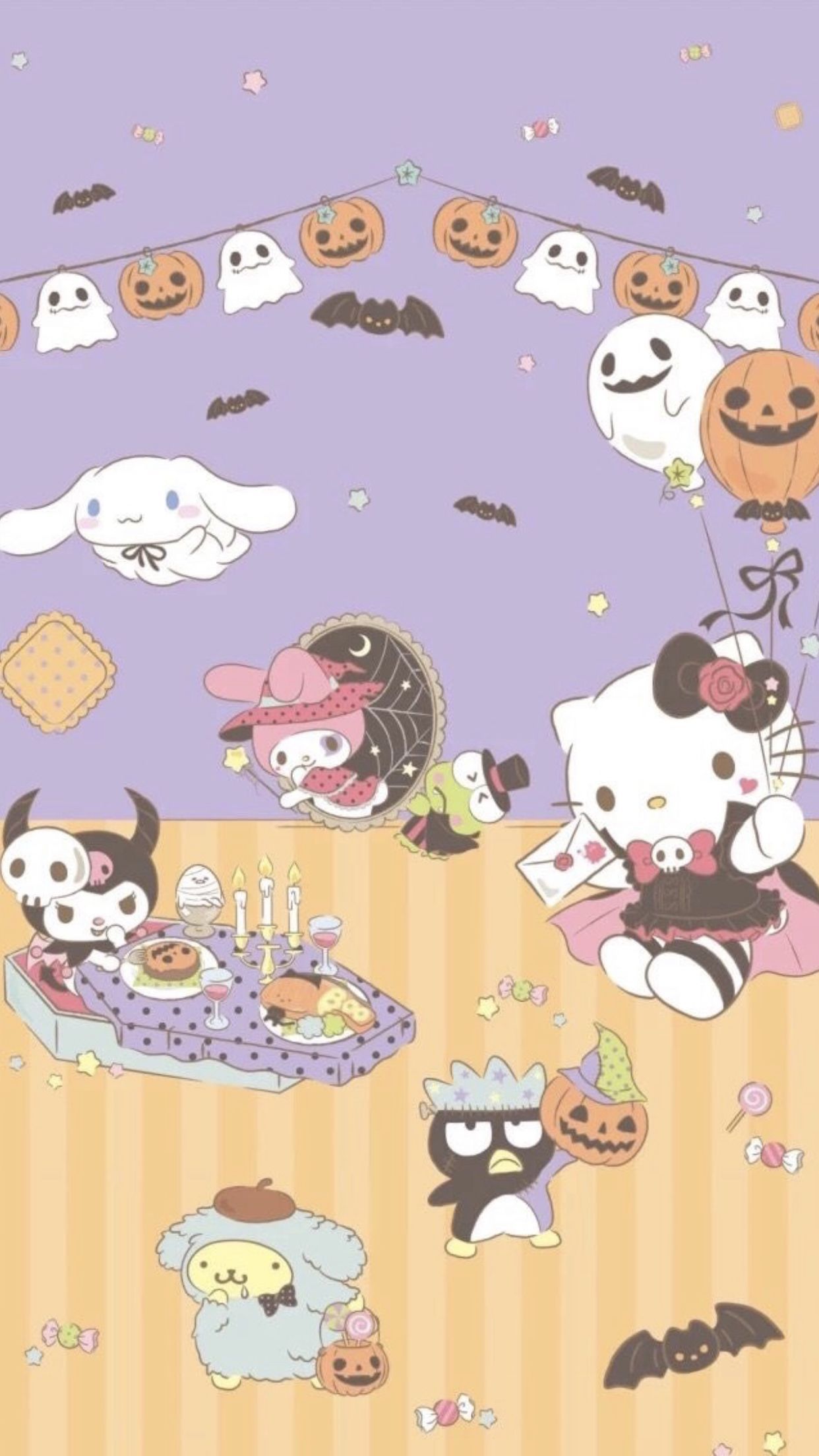 Sanrio Halloween. Hello kitty halloween, Cute cartoon wallpaper, Hello kitty iphone wallpaper