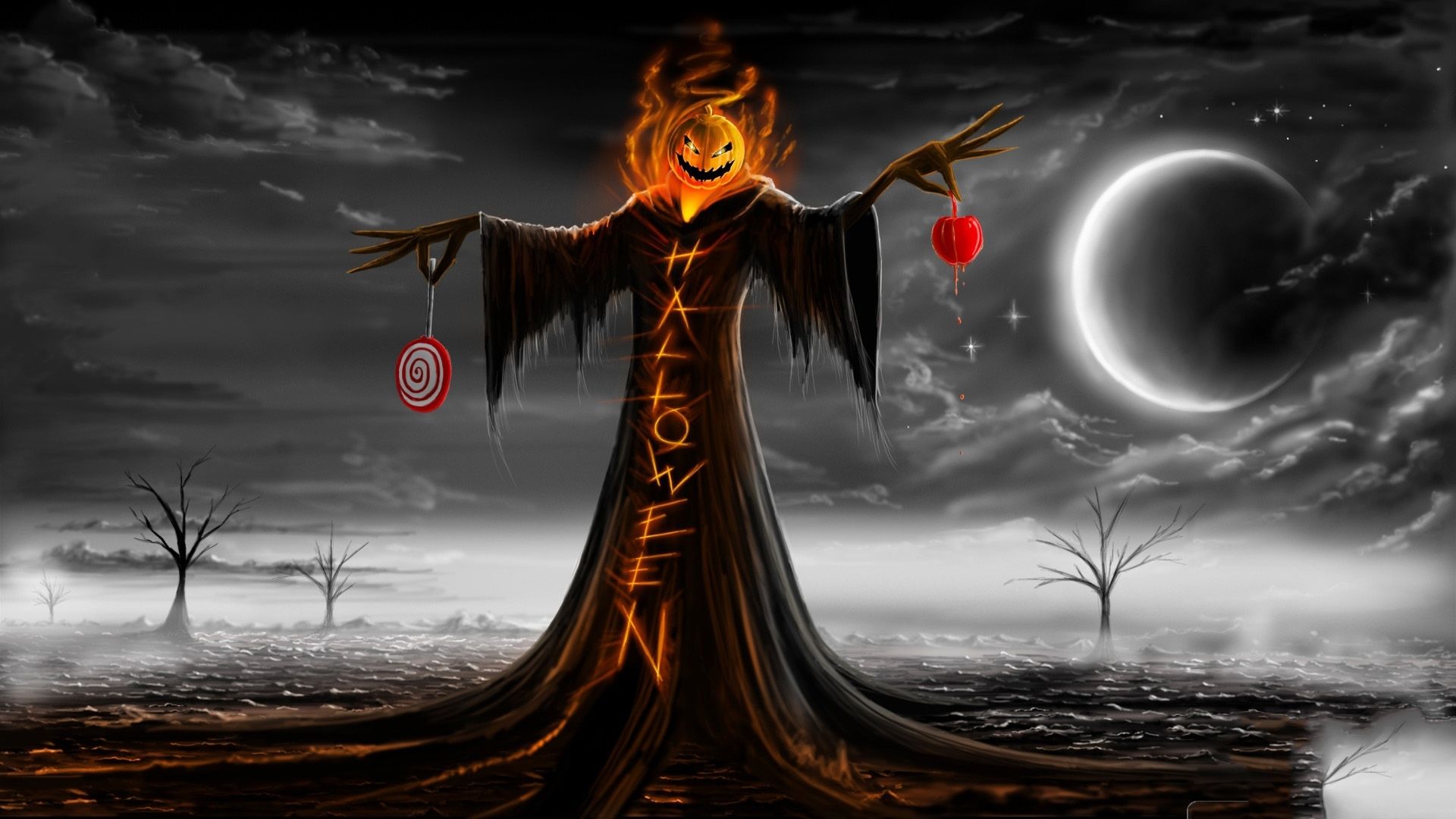 Halloween Cartoon HD wallpaper