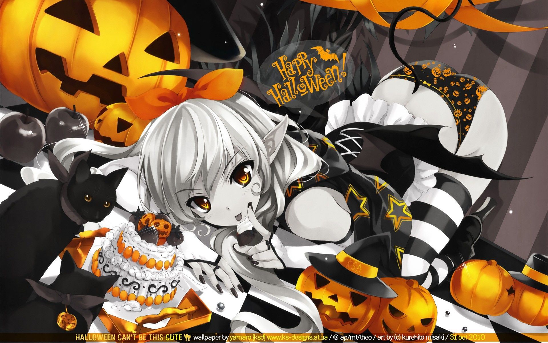 Halloween, cute, smile, girl, anime, HD wallpaper | Peakpx