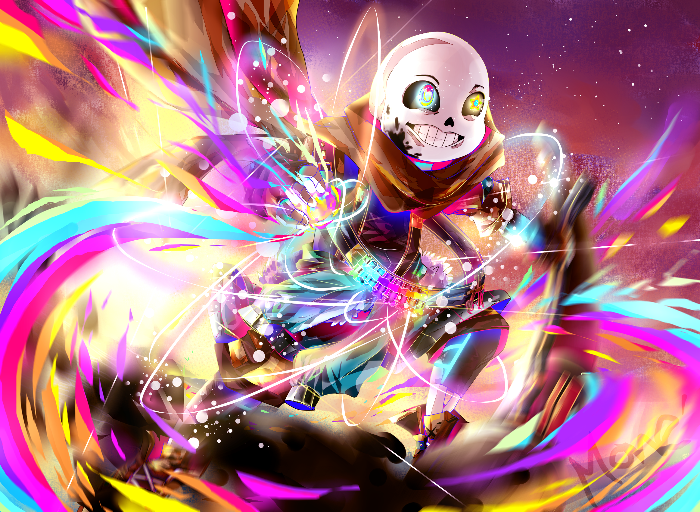 Glide Across Universes. Undertale, Undertale fanart, Sans art