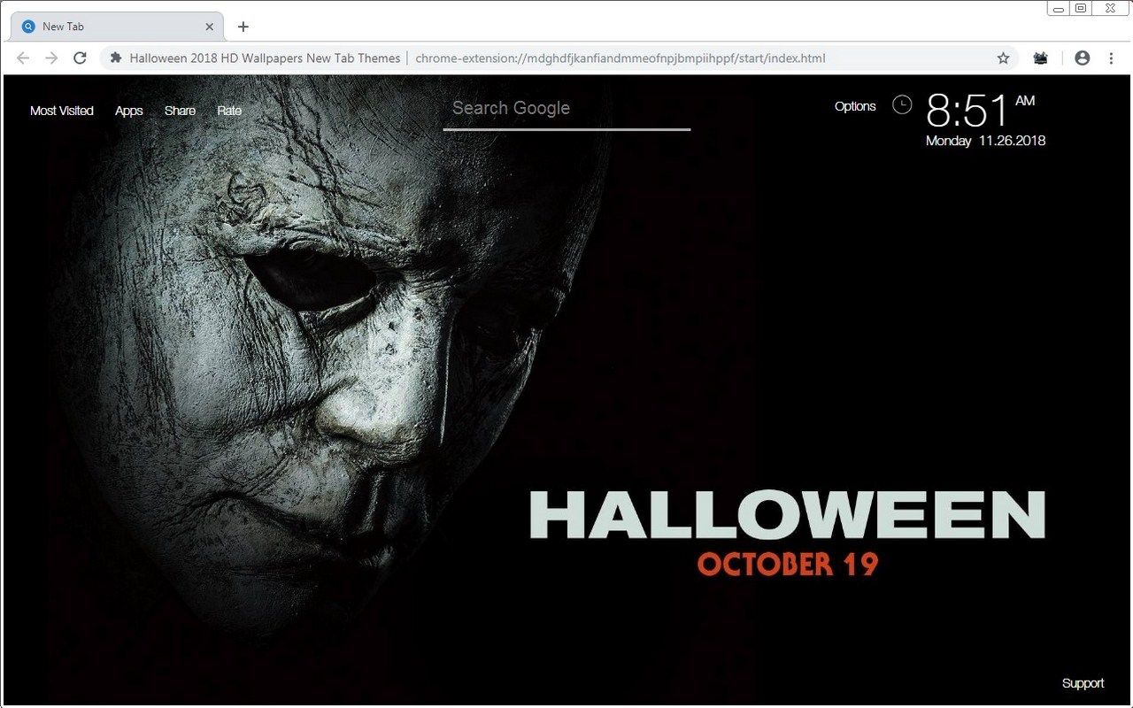 Halloween 2018 HD Wallpaper New Tab Themes. HD Wallpaper & Background