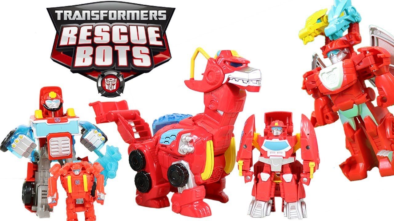 Transformers Rescue Bots Heatwave Firetruck, Dragon, Dinobot & Boat Mode! So Many Modes of Heatwave!
