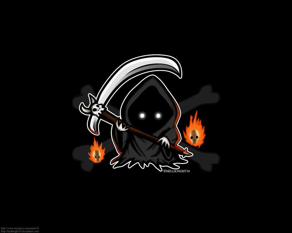 Little Grim Reaper Wallpaper. Grim reaper, Grim reaper tattoo, Reaper
