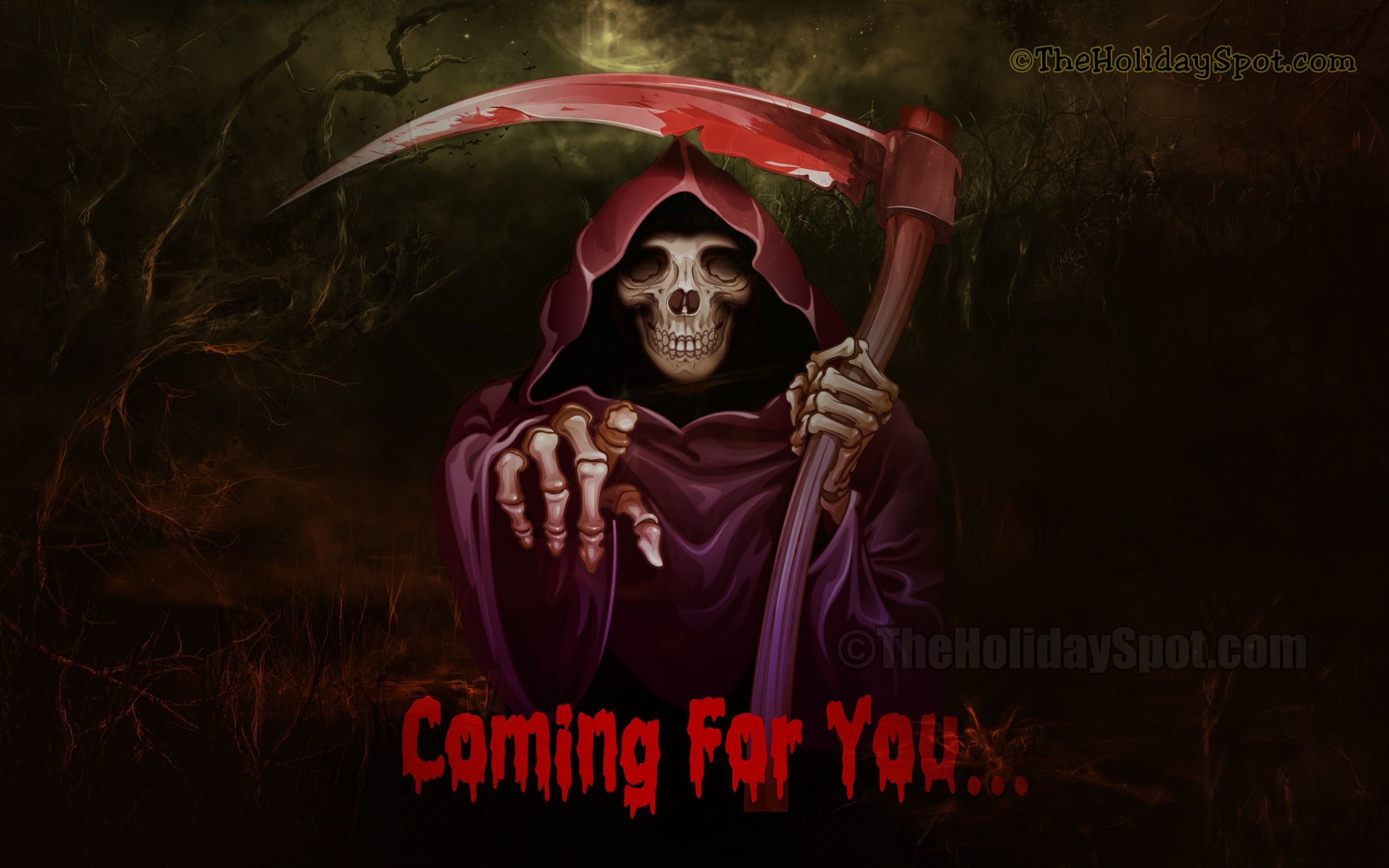 Spooktacular Halloween Wallpaper Reaper Coming For You HD Wallpaper
