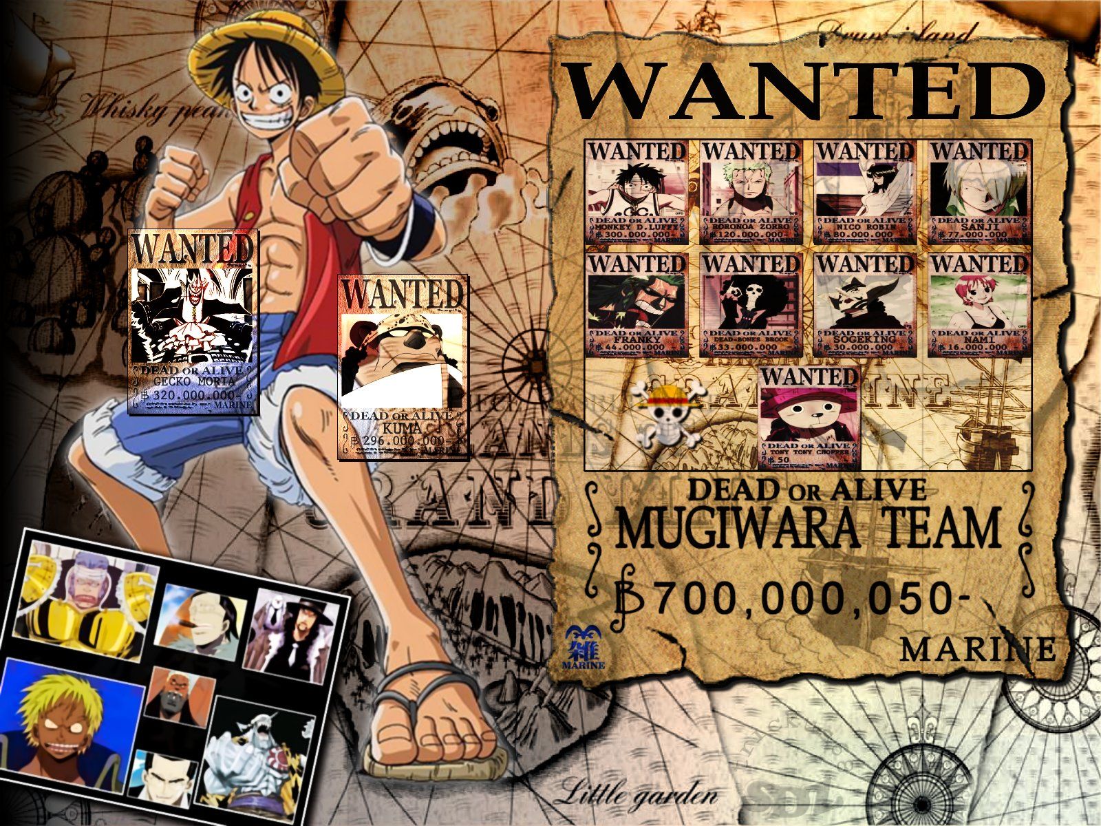One Piece Wanted Wallpaper Fond d39;ecran wanted one piece