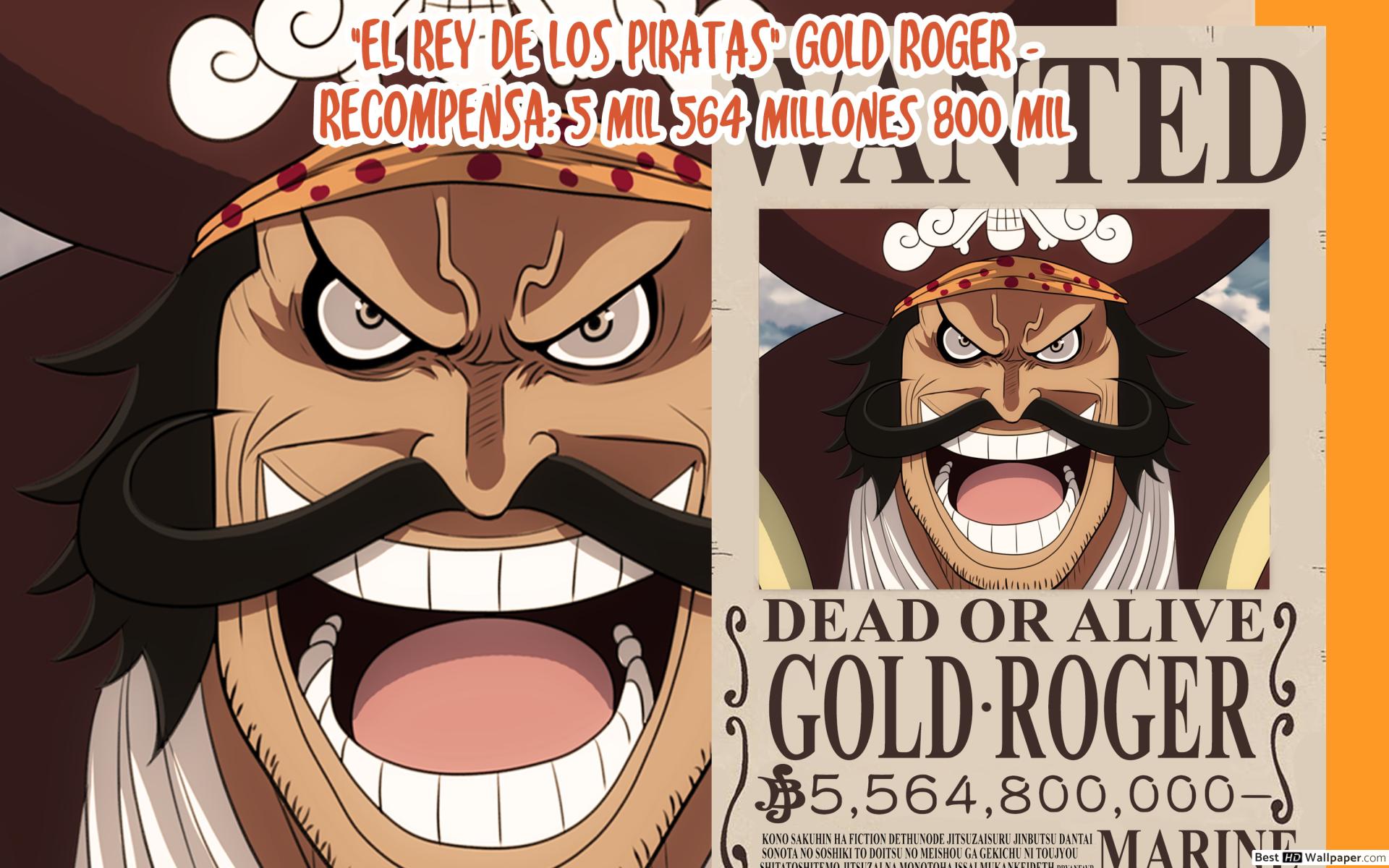 One Piece D. Roger Wanted Poster HD wallpaper download