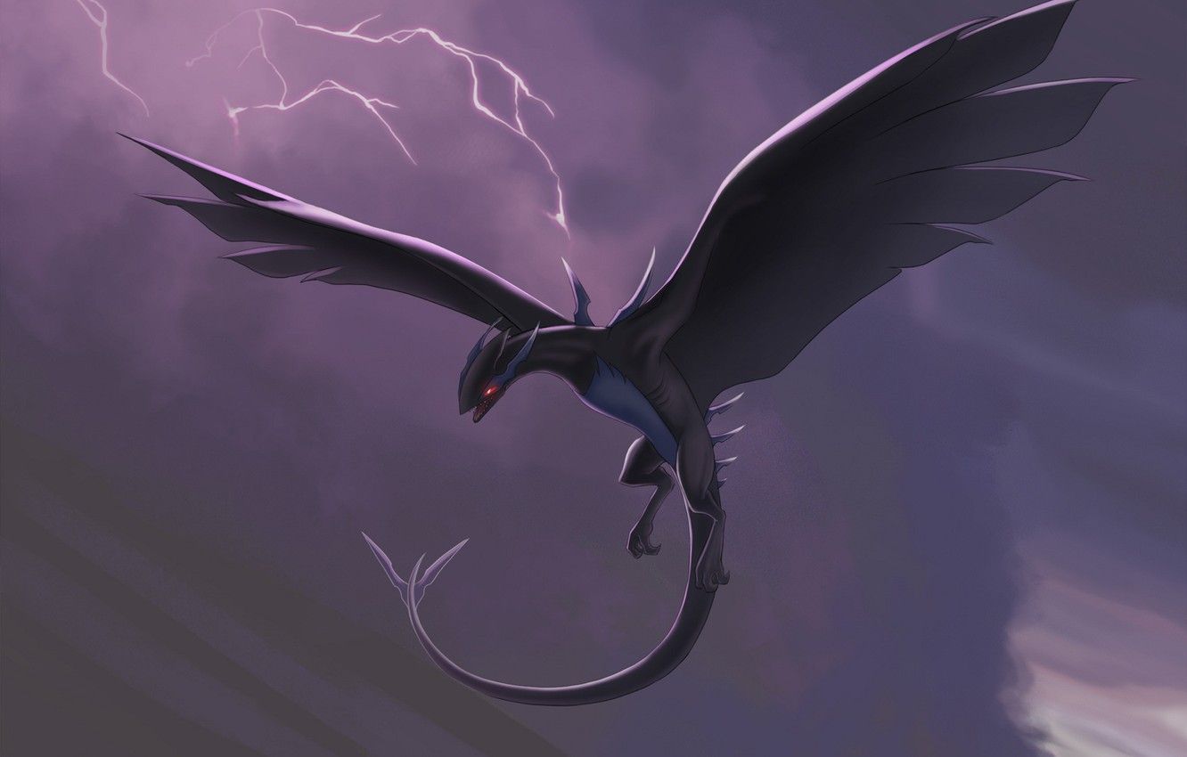 Wallpaper the sky, dragon, Pokemon, Pokemon image for desktop, section фантастика