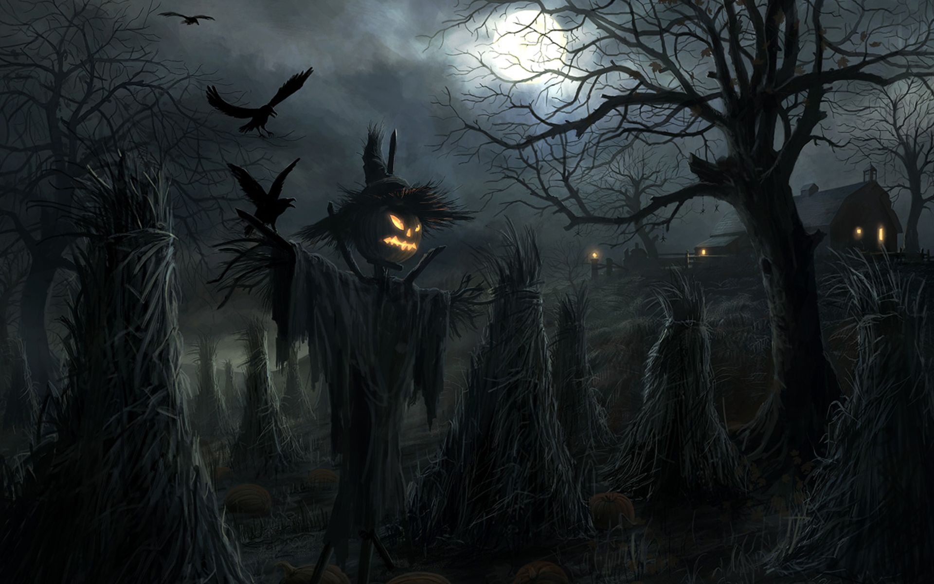 Ghost Scarecrow Halloween Wallpaper for Free Wallpaper Download Resolution 4K Wallpaper