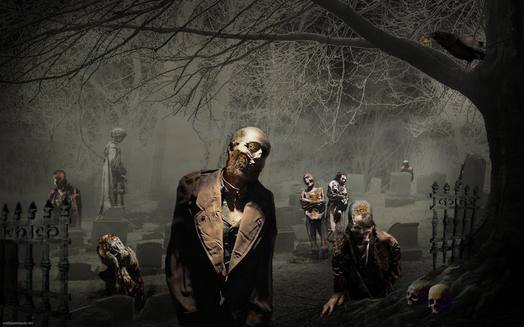 HD Wallpaper Background Video Game Zombie. Halloween desktop wallpaper, Gothic wallpaper, Scary wallpaper