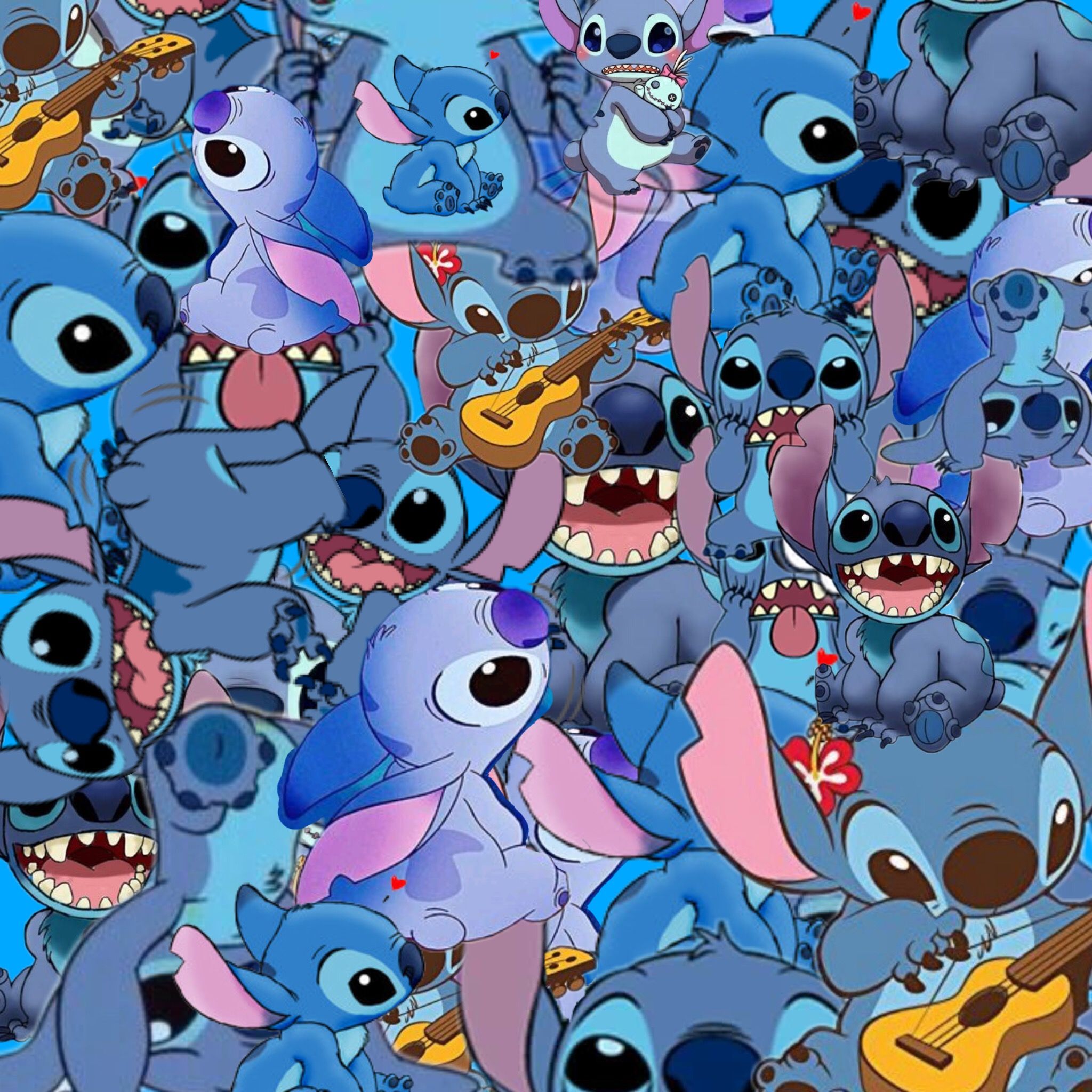 freetoedit #wallpaper #stitch #blue #art #interesting Halloween HD Wallpaper