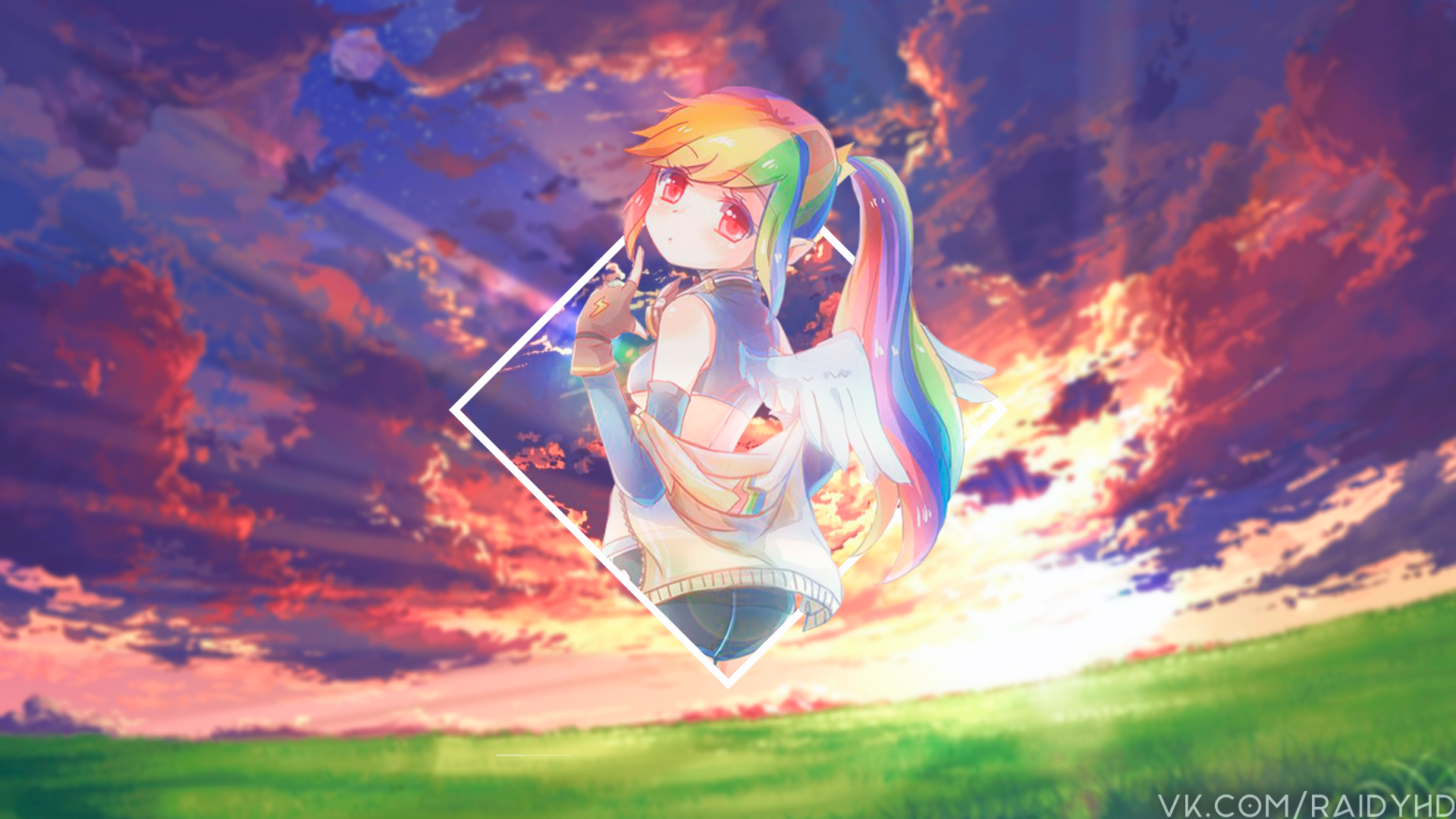 Rainbow Anime Wallpaper HD