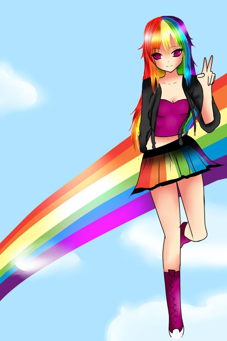 Rainbow Dash Human. Anime, Anime wallpaper, Rainbow dash