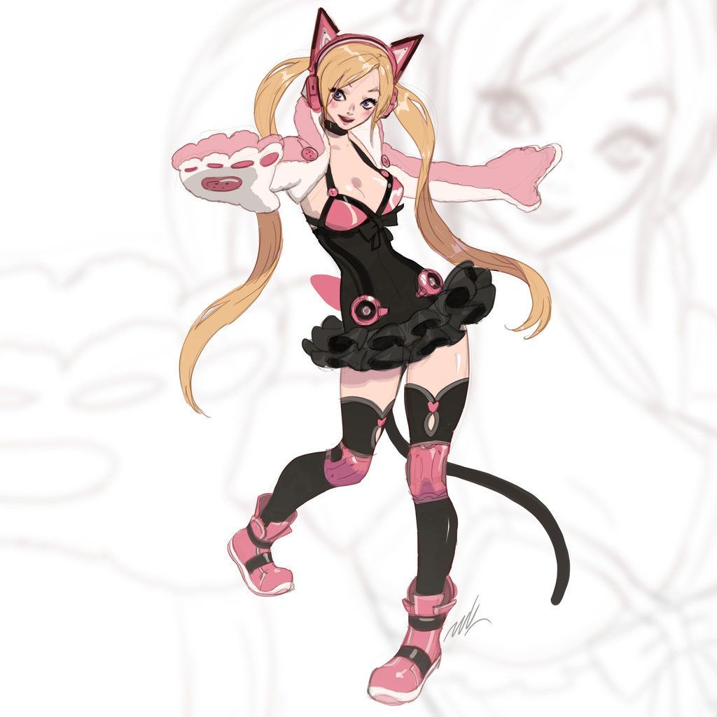 Lucky Chloe. Animal ears, Cat tail, Tekken 7