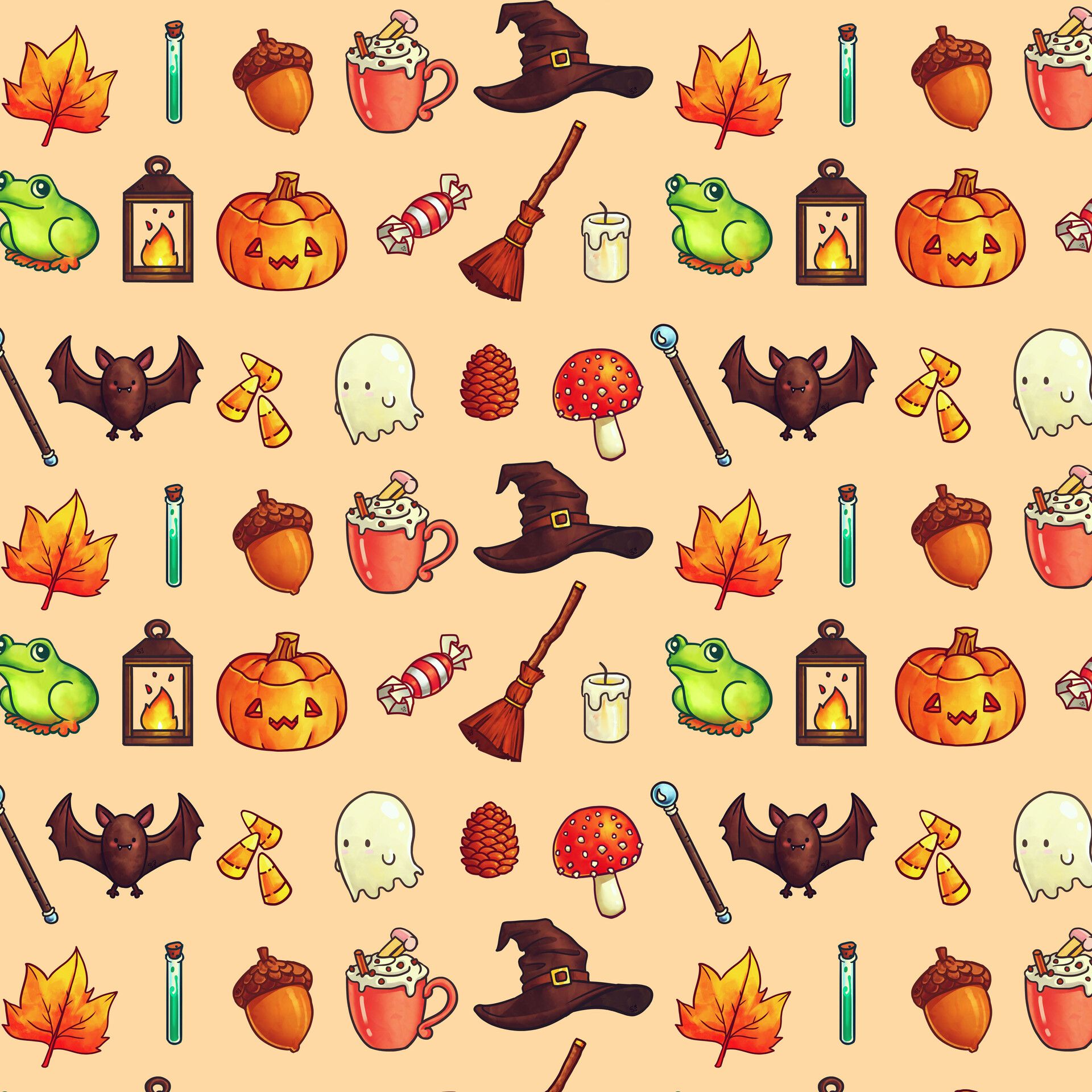 Cute Halloween Patterns Wallpapers - Wallpaper Cave