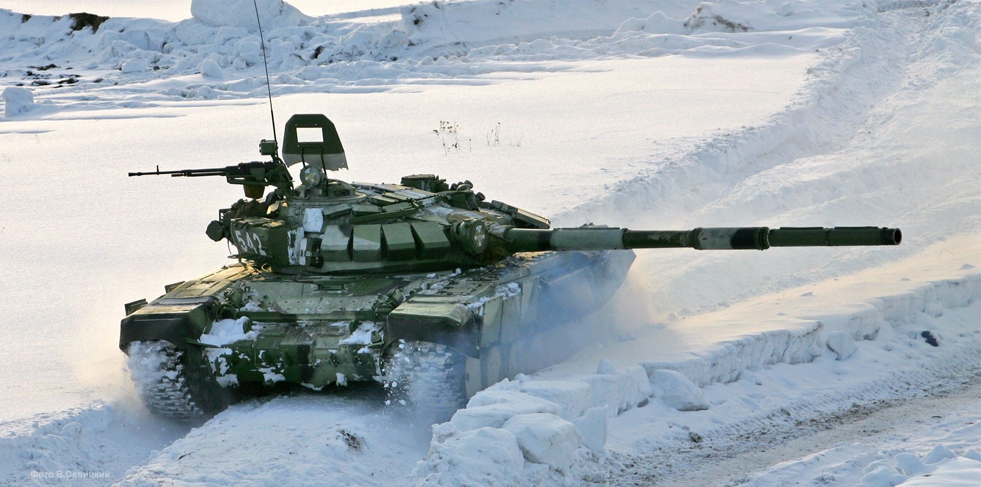 Daily Wallpaper: T-72 Mid-Air Shot
