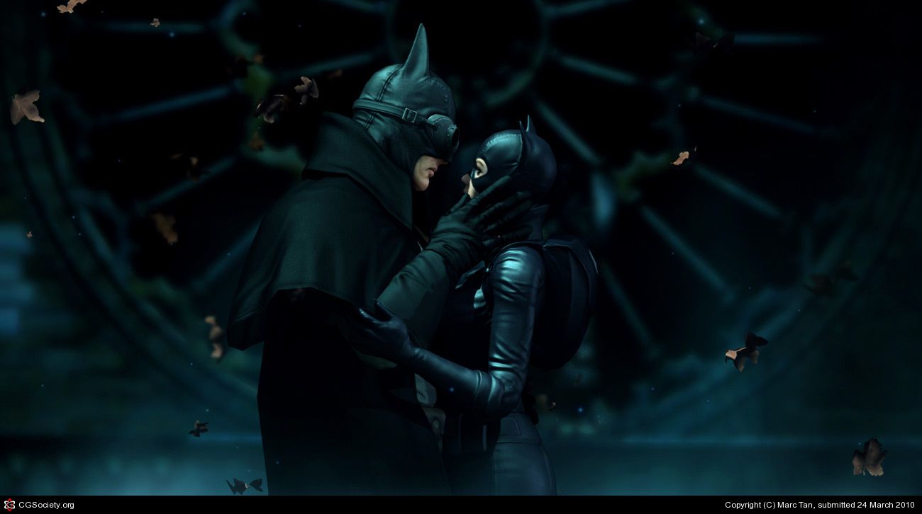 I like this take on Batman and Catwoman (1080p wallpaper)