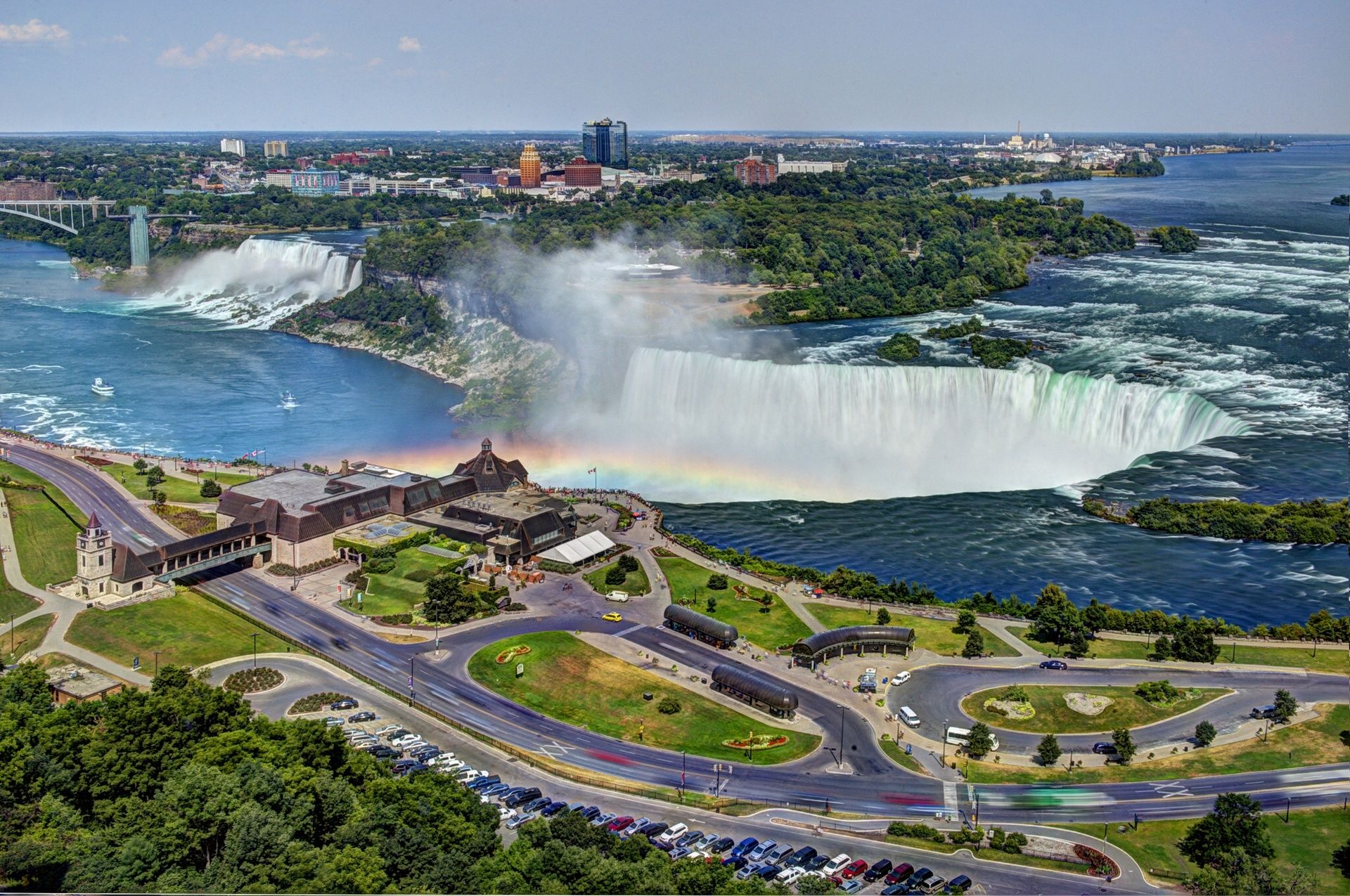 Canada panorama rainbow waterfall wallpaperx1275