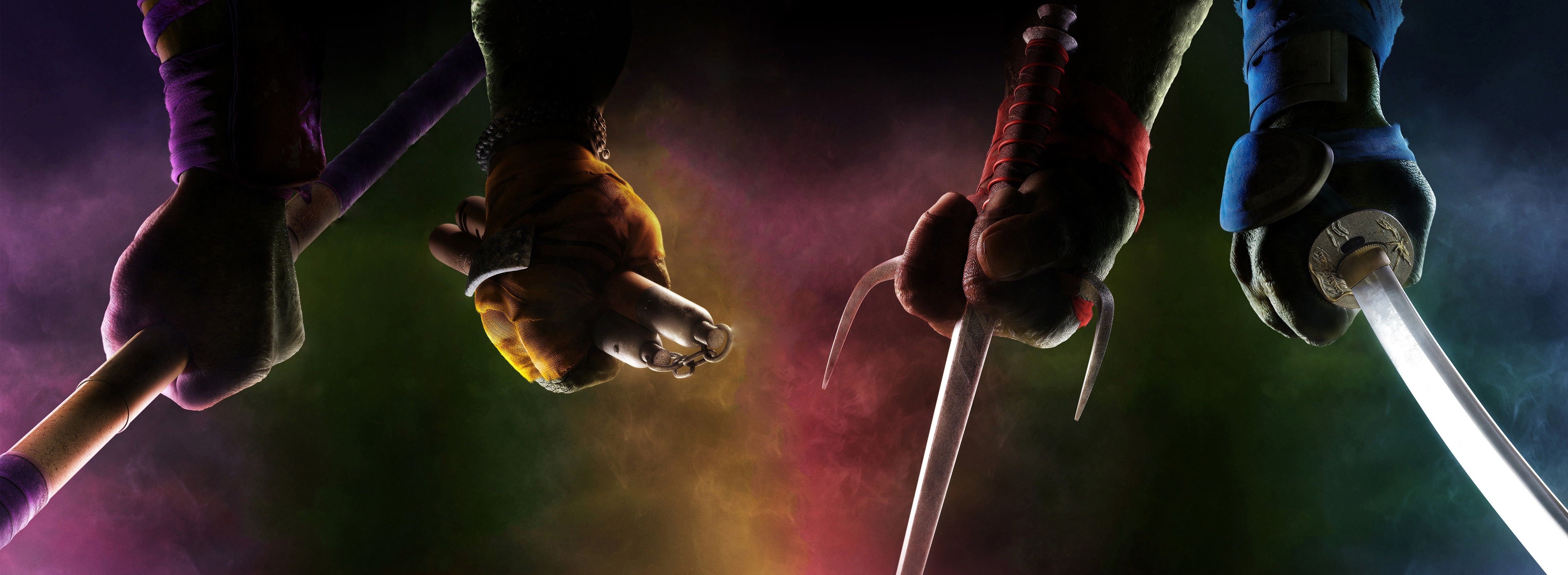 Teenage Mutant Ninja Turtles, Movies, Movie Poster, Weapon Wallpaper HD / Desktop and Mobile Background