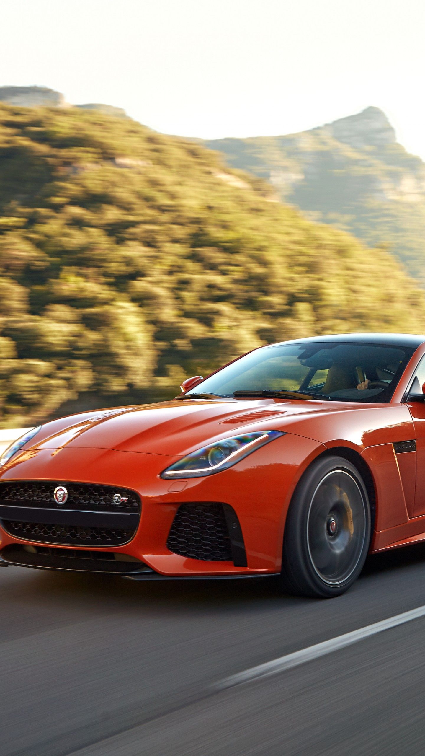 Wallpaper Jaguar F Type SVR, Geneva Auto Show Roadster, Orange, Cars & Bikes