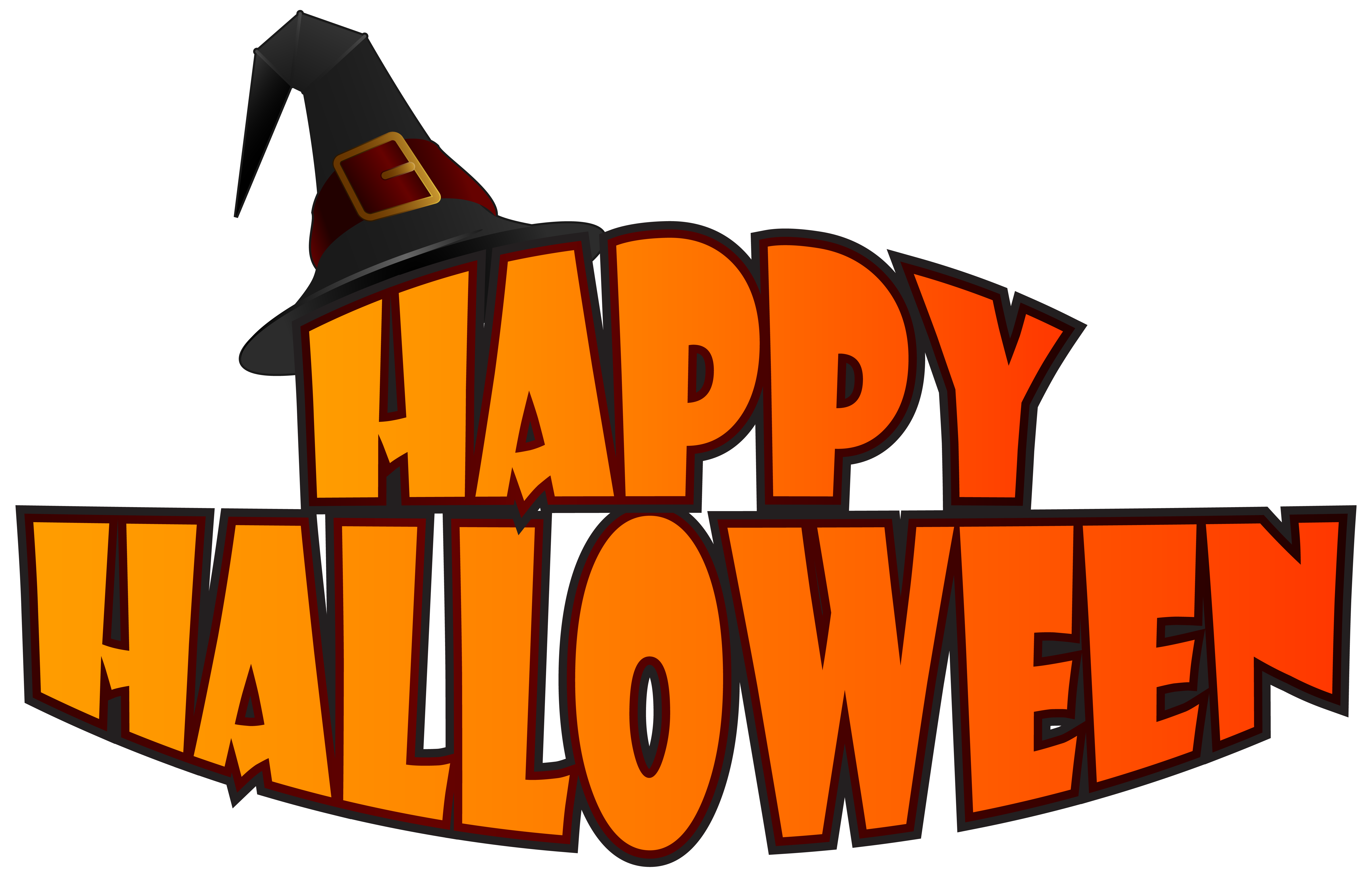 Happy Halloween With Witch Hat PNG Clipart Image Quality Image And Transparent PNG Free Clipart