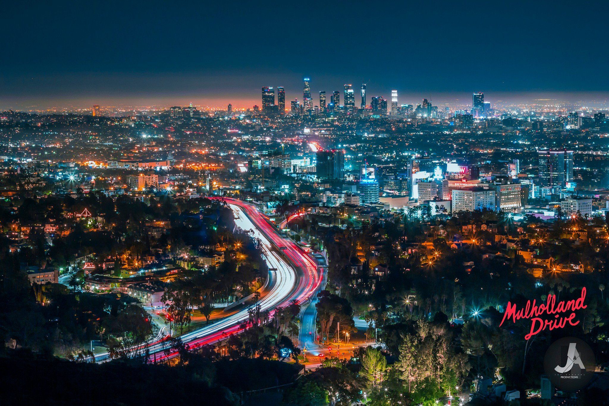 photography, Cityscape, Light trails, City lights, Los Angeles, Skyline HD Wallpaper / Desktop and Mobile Image & Photo
