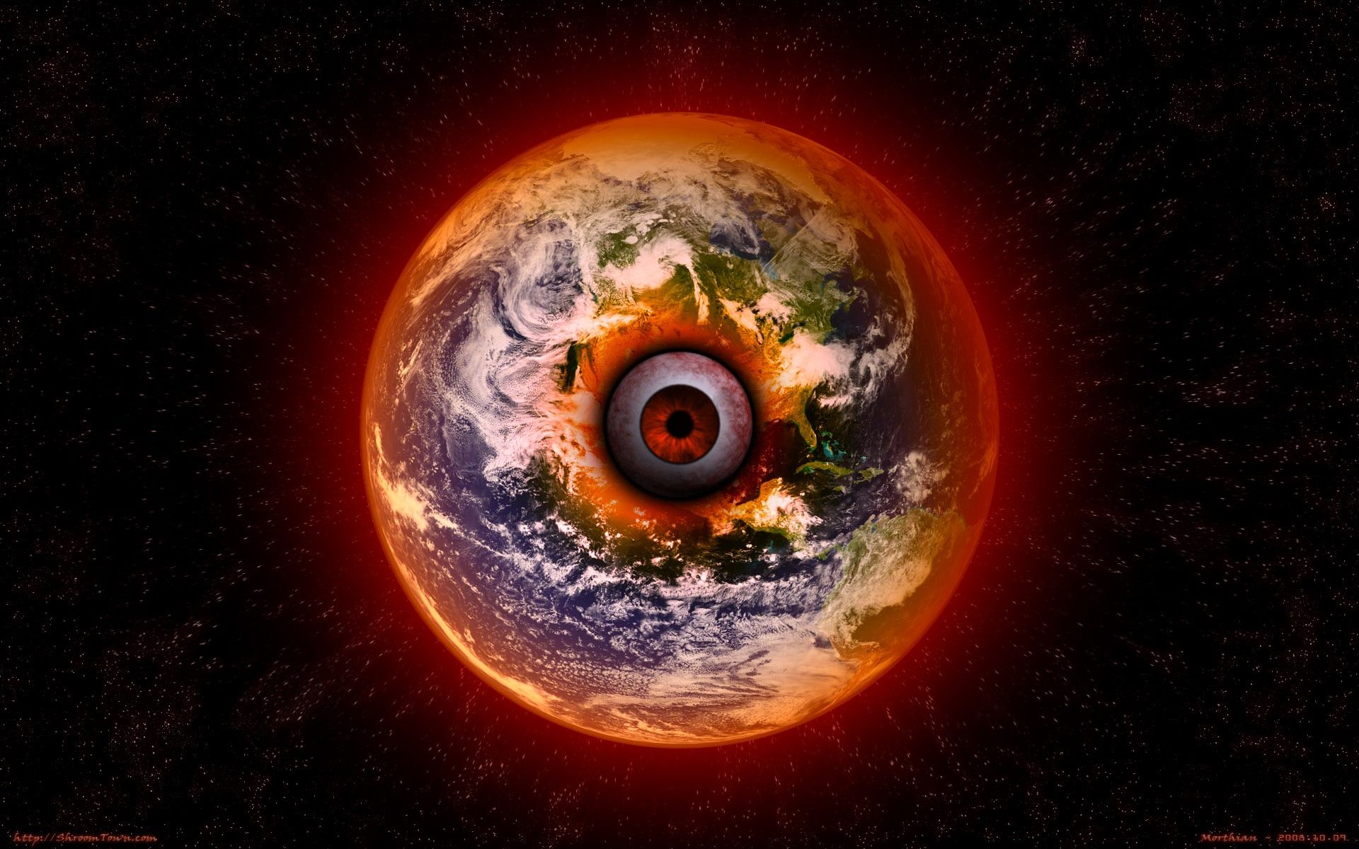 Creepy eyes outer space Earth surreal all seeing eye wallpaperx1200