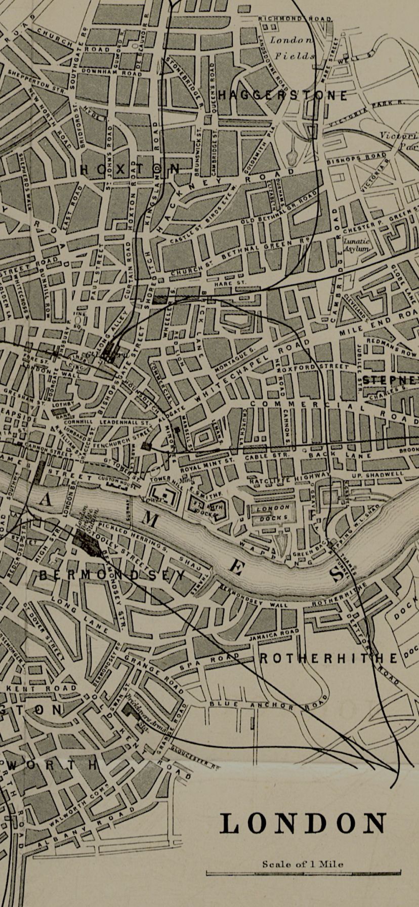Vintage London Map Wallpaper