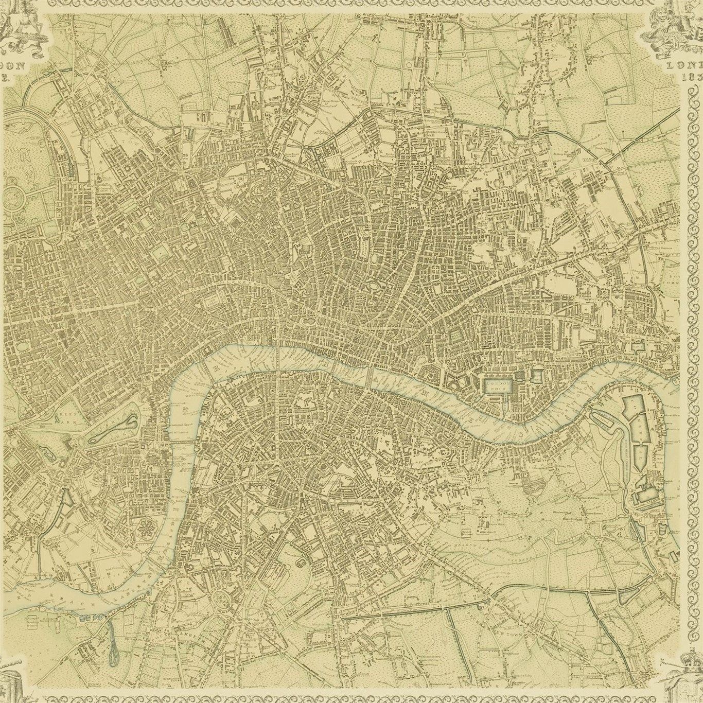 LONDON MAP: Zoffany Fabric And Wallpaper Design. Products. British UK Fabric And Wallpaper. London ZIN. London Wallpaper, Map Wallpaper, London Map