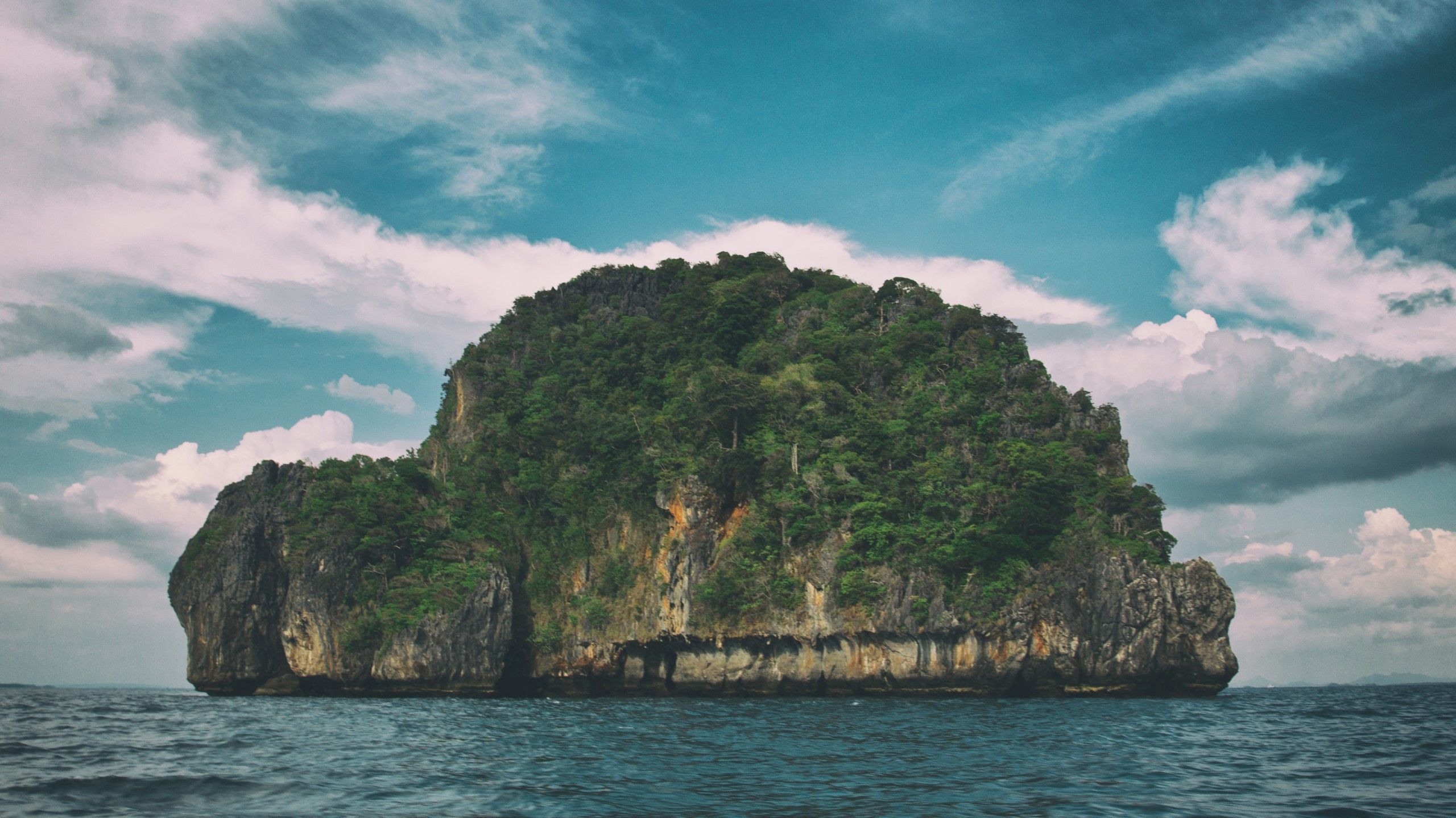 Wallpaper Turtle island, 5k, 4k wallpaper, Krabi, Thailand, Andaman Sea, clouds, Nature