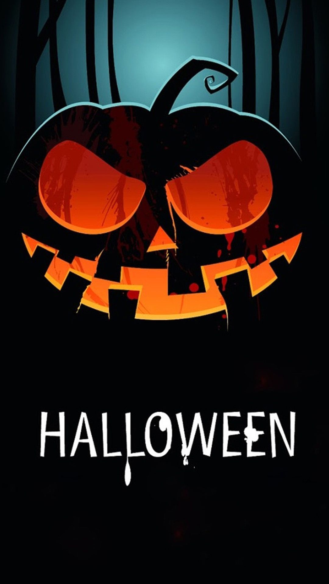 Halloween Pumpkin Illustration Android Wallpaper free download