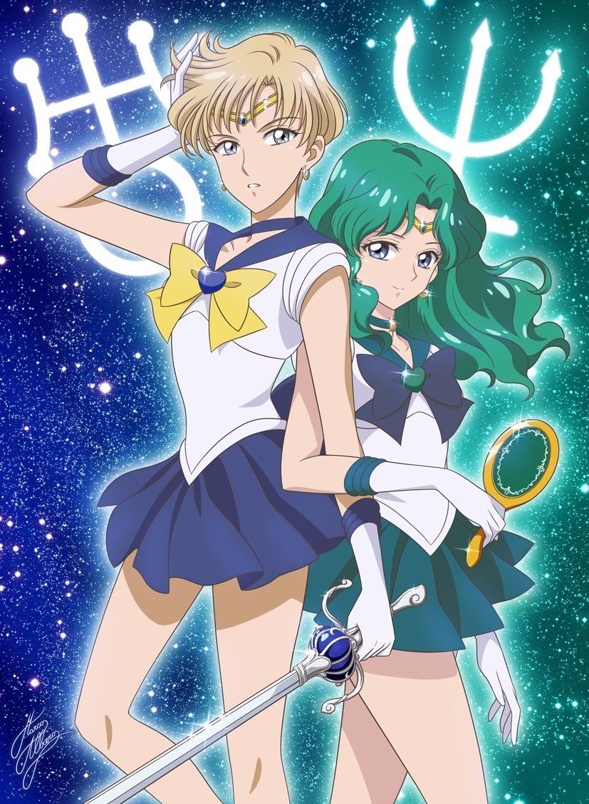 Sailor Uranus & Sailor Neptune Crystal Version by Marco ALBIERO. Sailor uranus, Sailor moon crystal, Sailor moon art
