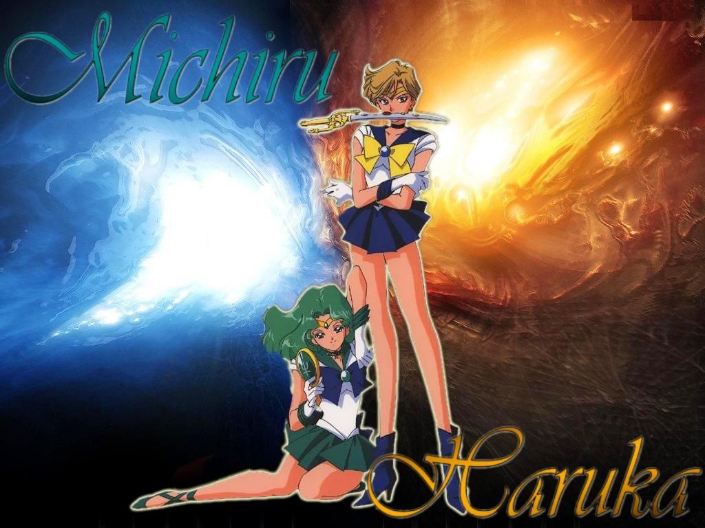 Sailor Uranus & Sailor Neptune Moon Wallpaper