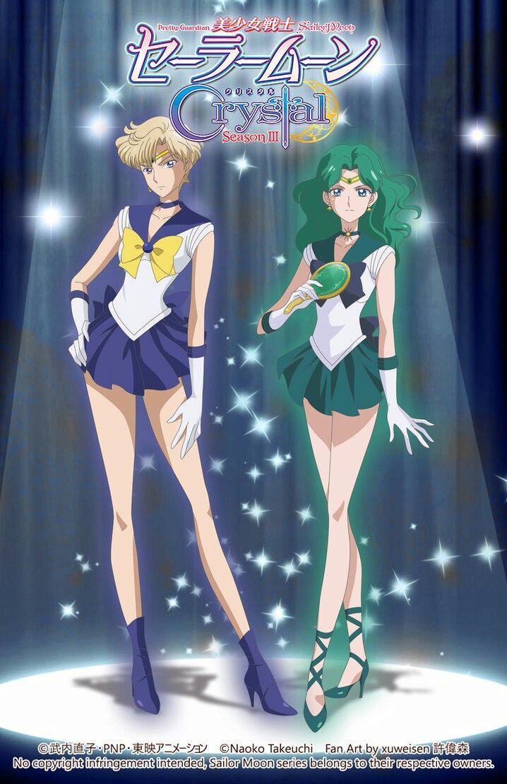 Sailor Uranus and Neptune iPhone wallpaper. Sailor uranus, Sailor neptune, Pretty guardian sailor moon