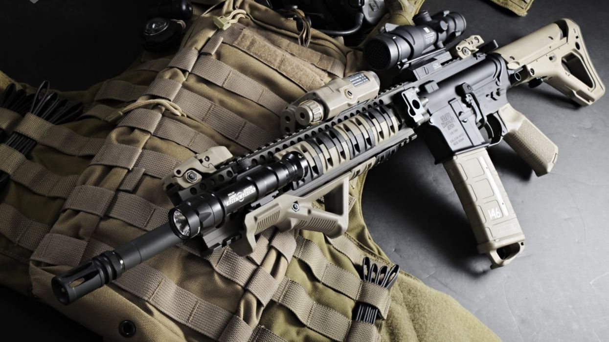 Assault Rifle police military weapon gun wallpaperx1440