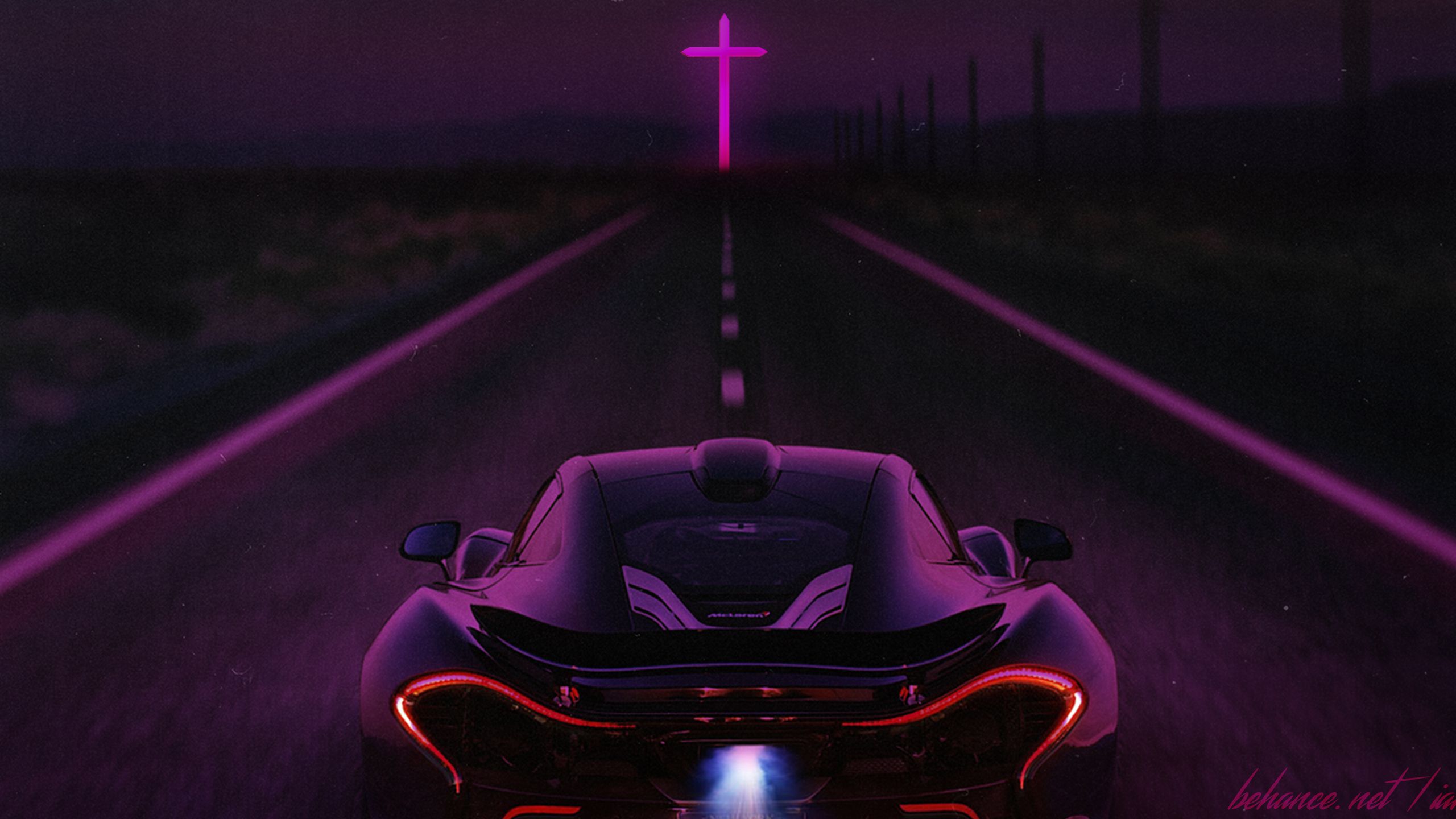 McLaren 80s Neon Artwork 1440P Resolution HD 4k Wallpaper, Image, Background, Photo and Picture