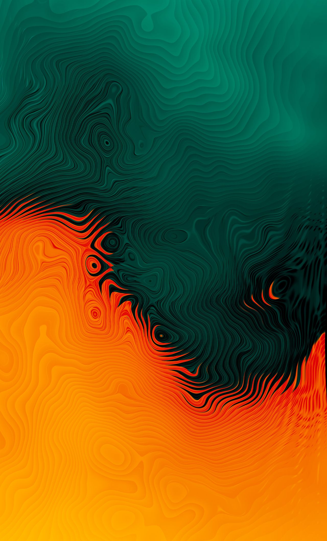 Orange Green Abstract 4k iPhone HD 4k Wallpaper, Image, Background, Photo and Picture