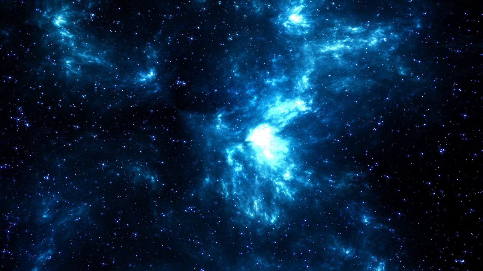 Blue dark galaxy HD Wallpaper 1600x900
