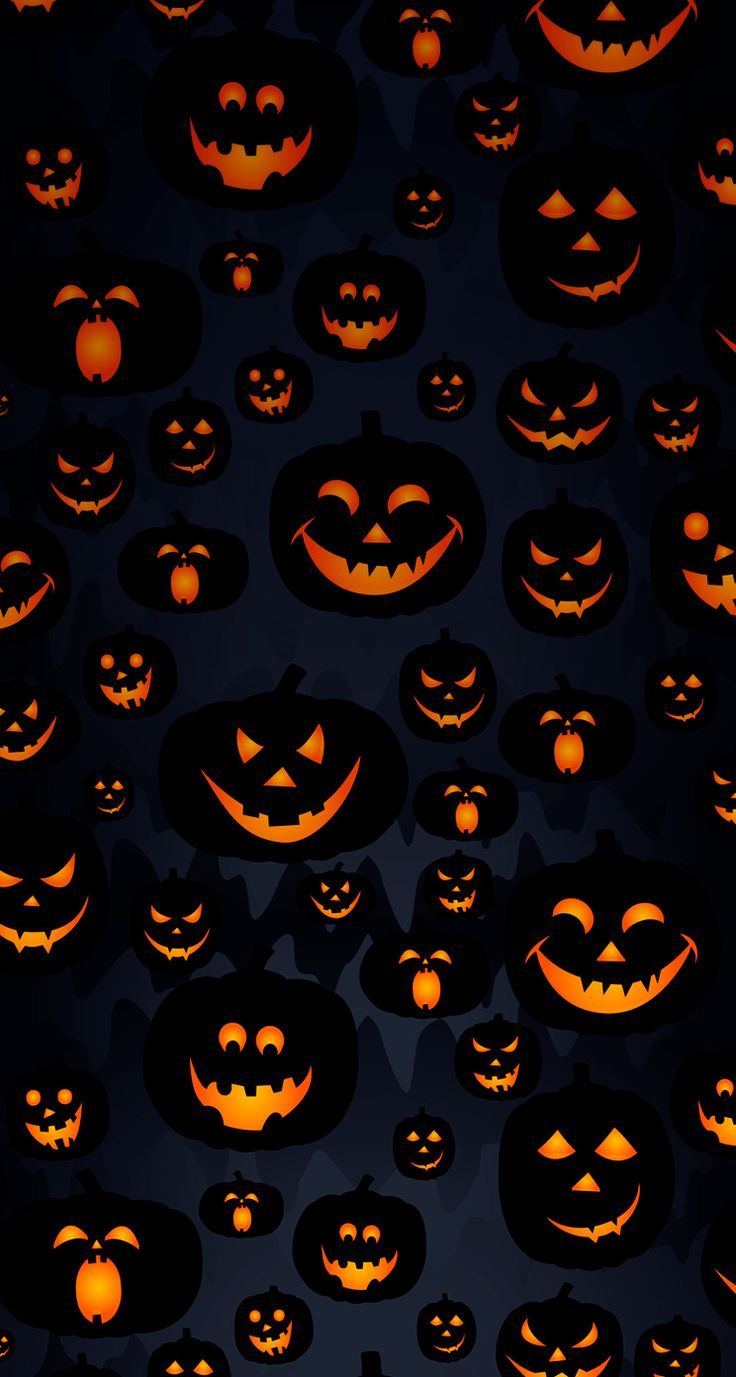 Scary Pumpkin design, perfect as a wallpaper for your phone to celebrate Halloween this Octobe. Halloween wallpaper iphone, Pumpkin wallpaper, Halloween wallpaper