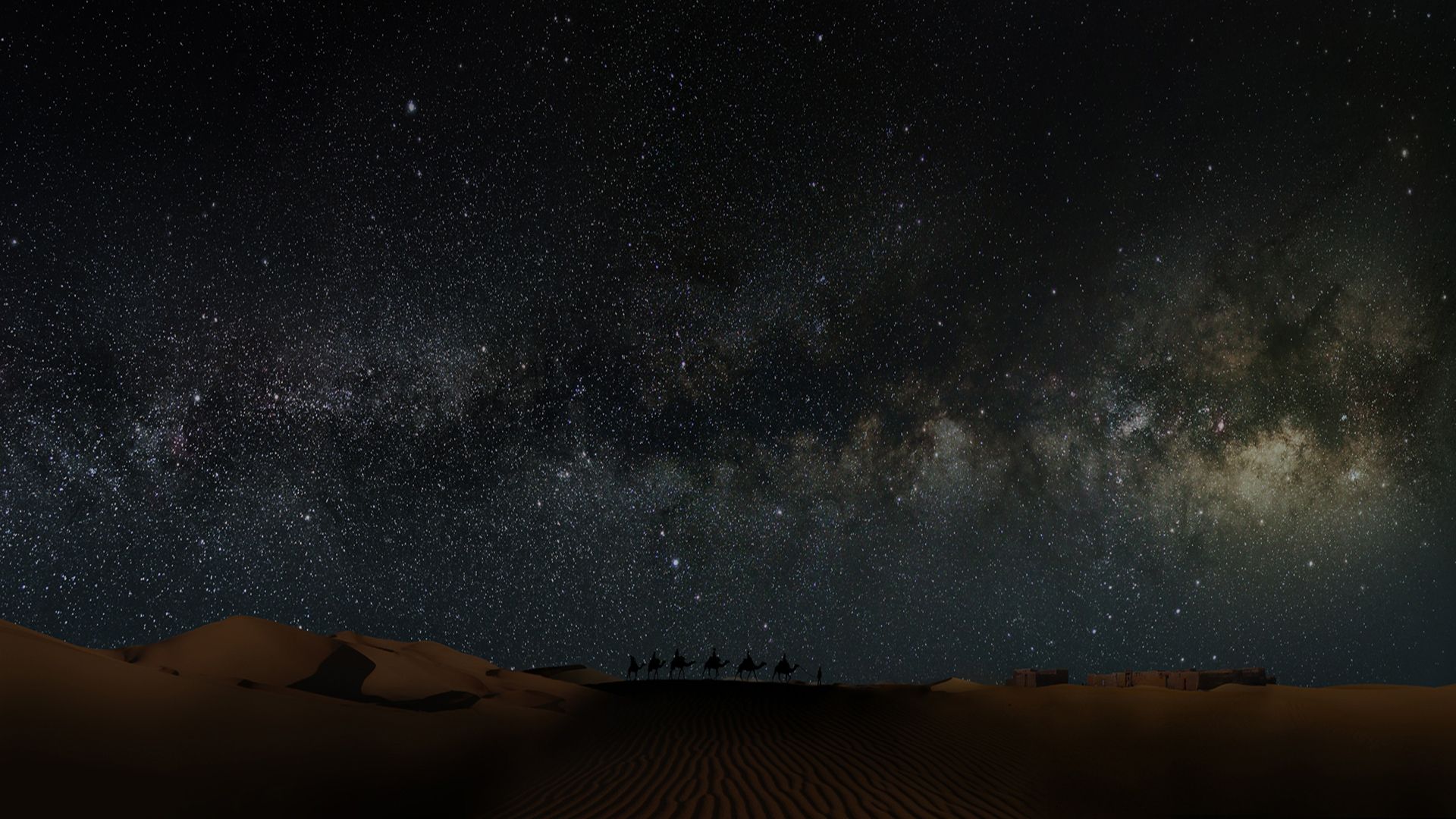 Desert At Night Wallpaper