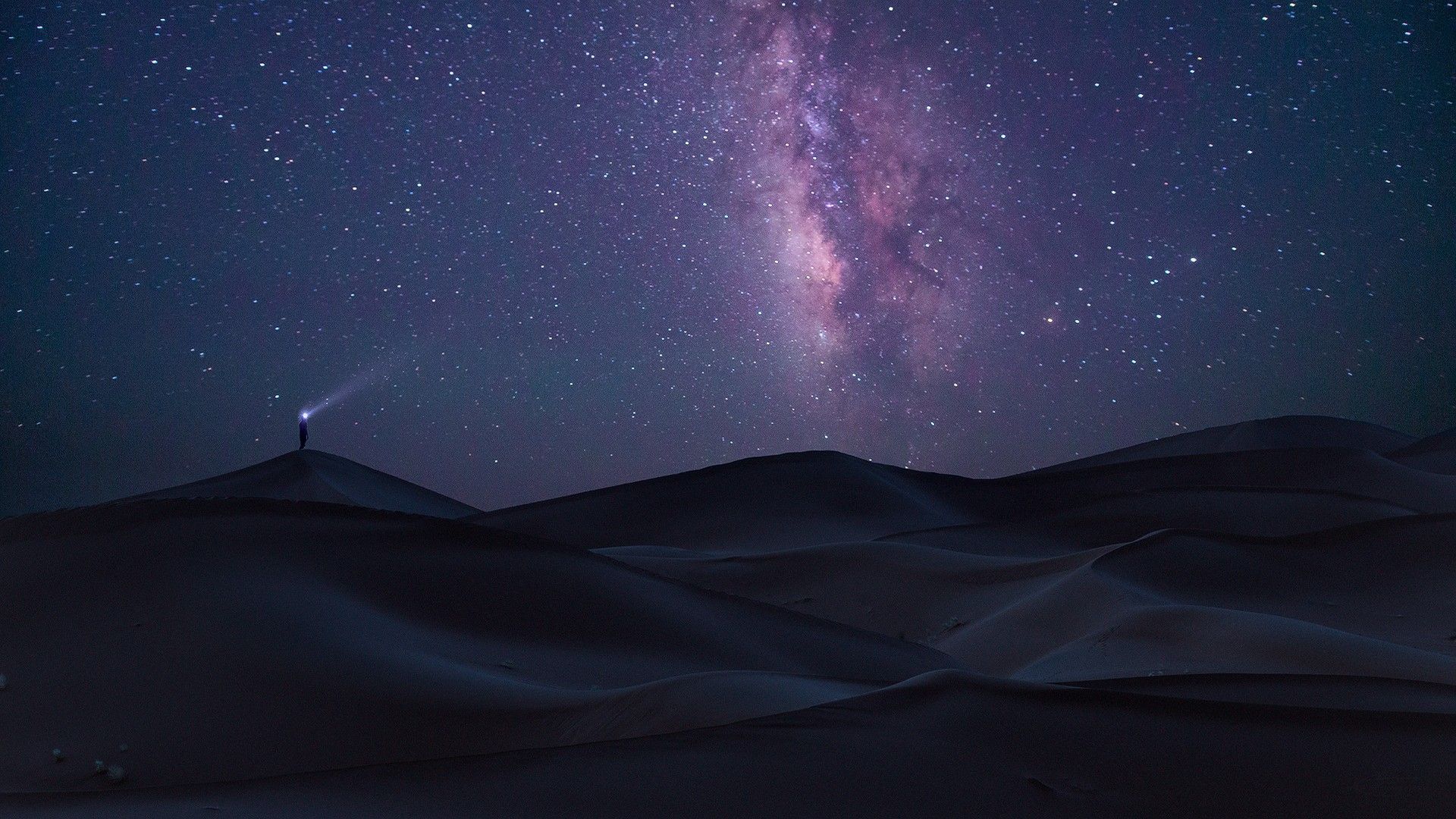 starry night, milky way, desert, long exposure, landscape, nature wallpaper