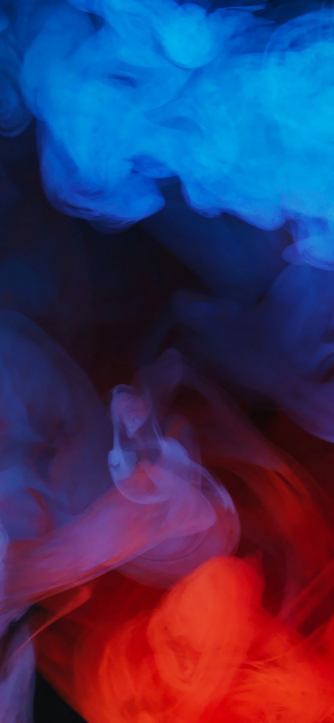 Blue Red Smoke Abstract 4K Wallpaper