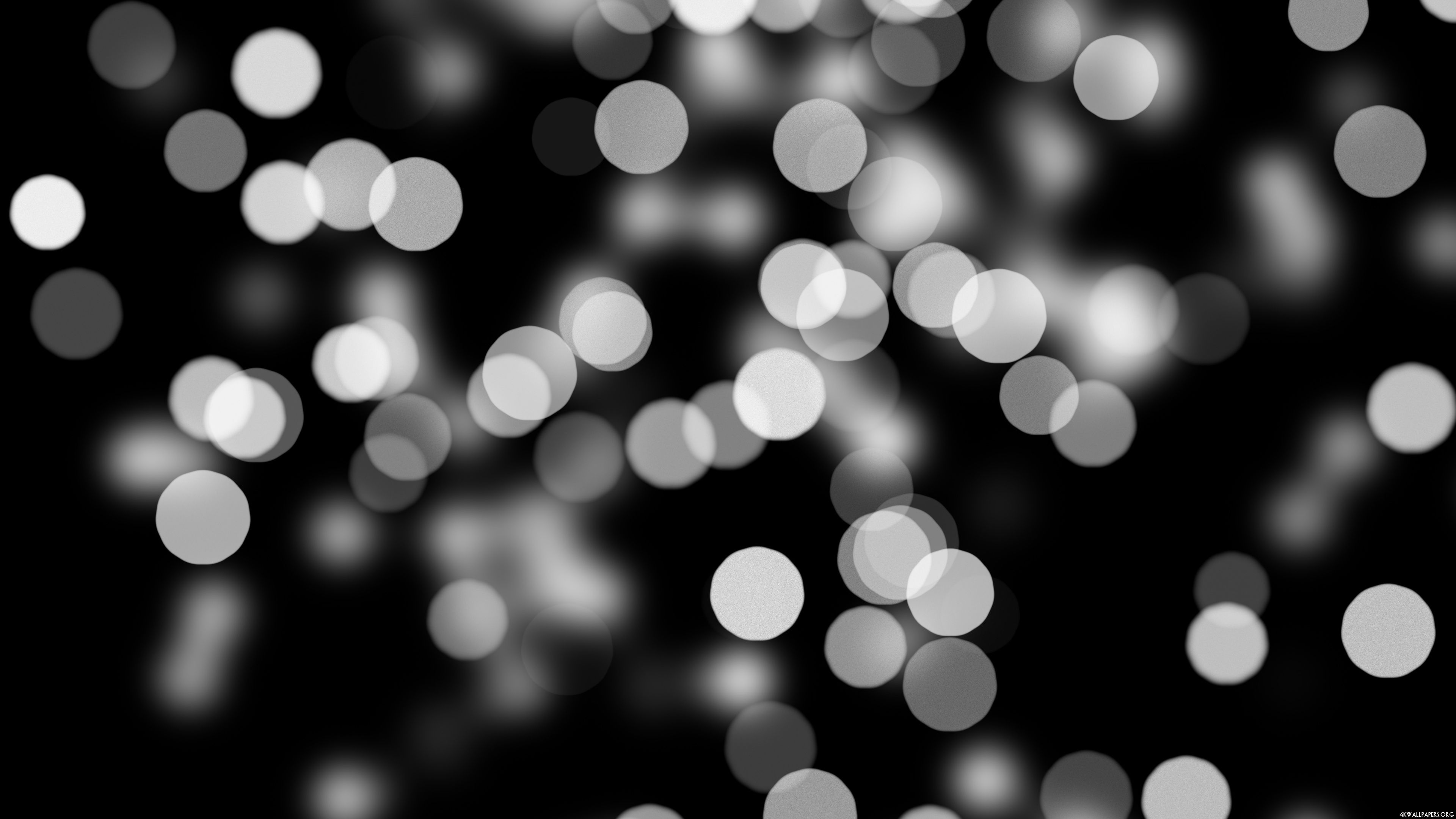 4K Black And White Bokeh Wallpaper